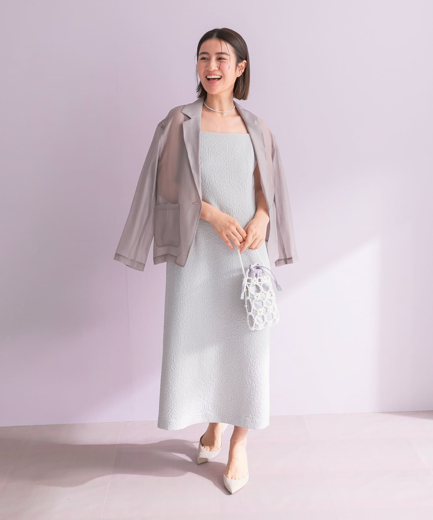 URBAN RESEARCH ROSSO「ジャケットsetジャガードドレス」|ワンピース|