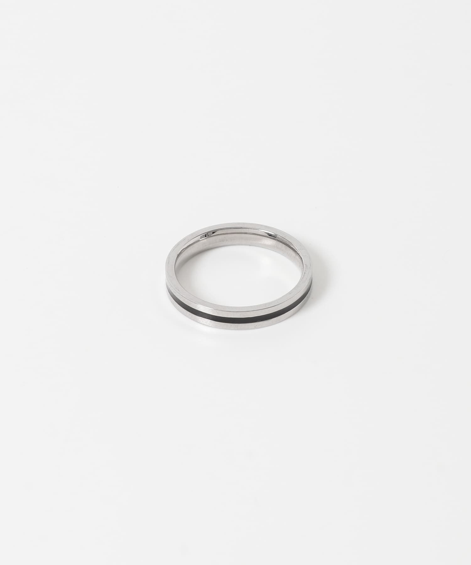 SMELLY「ステンレスブラックラインリング」|リング|