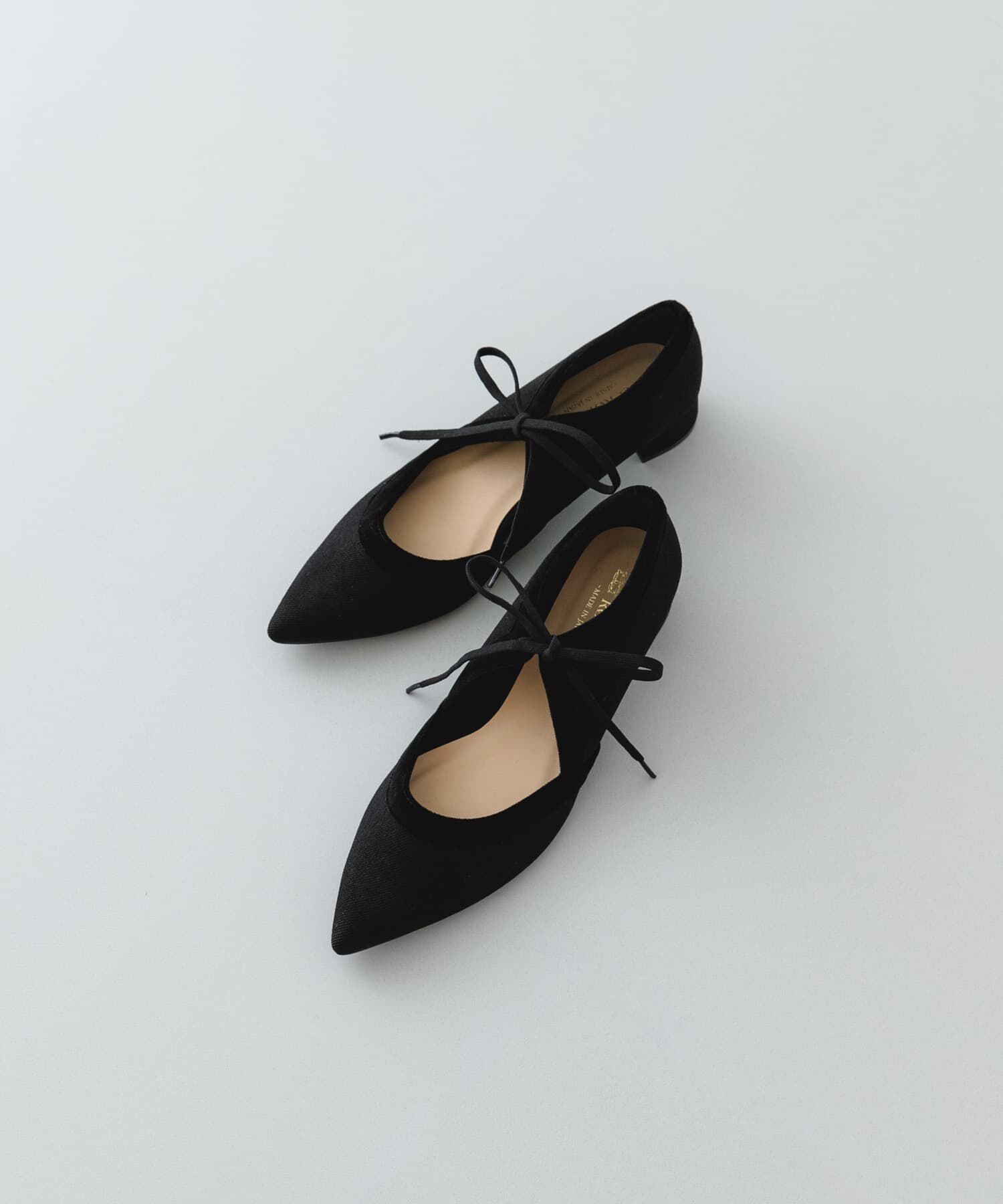 RODE SKO「『MADE IN JAPAN』 3センチヒールリボンパンプス」|パンプス|ブラック