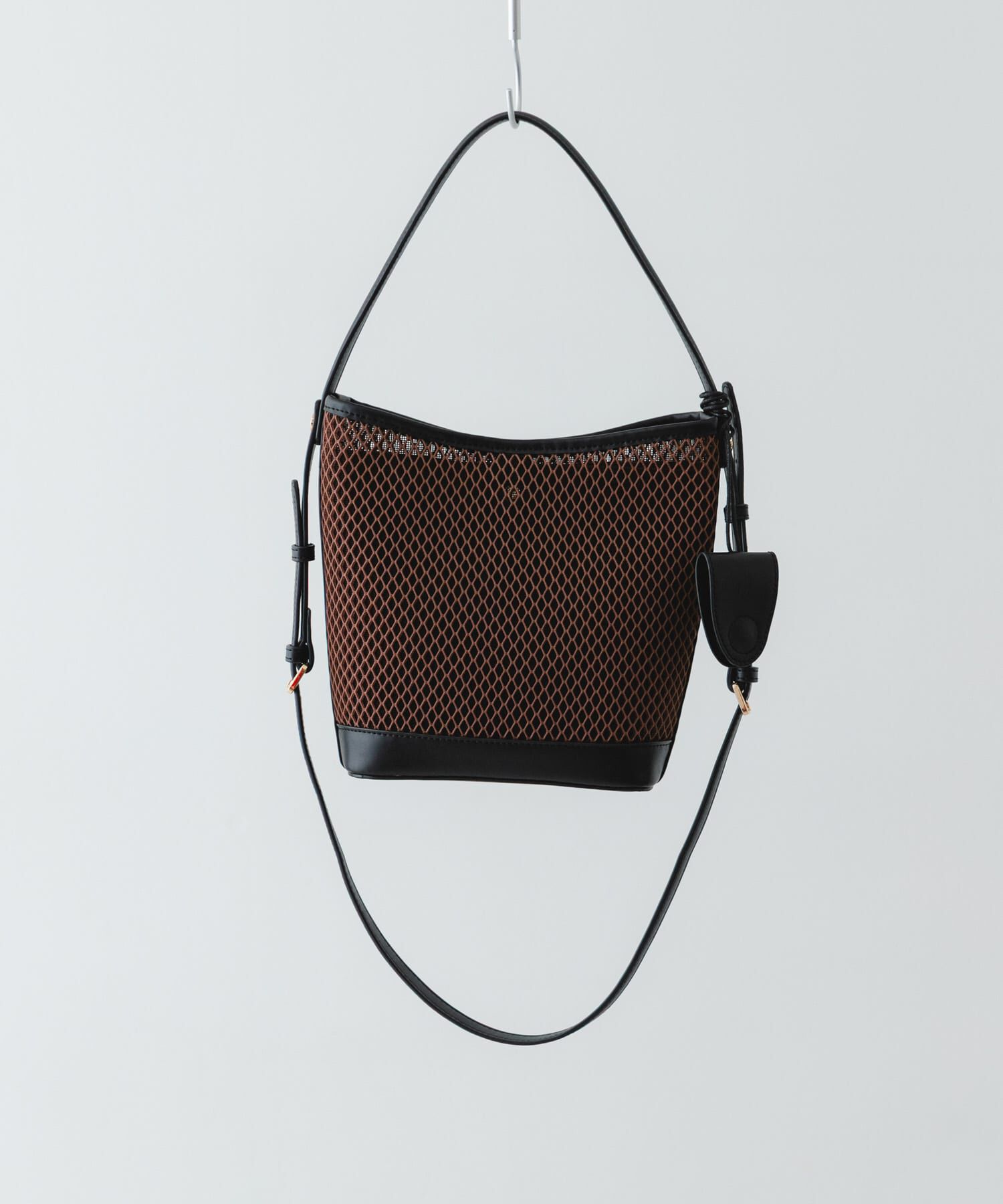 RODE SKO「グラスホルダーセットメッシュ2WAYバッグ」|ショルダー・メッセンジャー|ダークブラウン