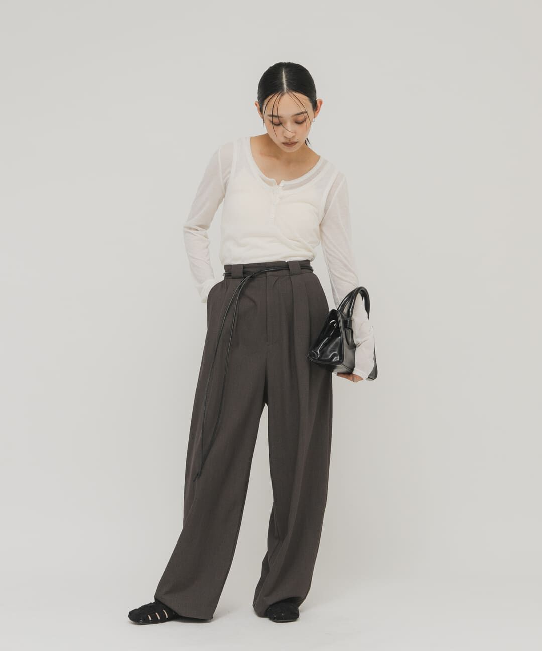  「レイヤードヘンリーネックTEE」|Tシャツ・カットソー|