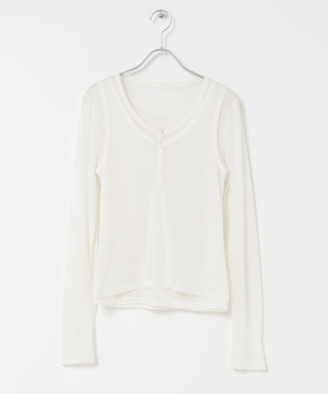  「レイヤードヘンリーネックTEE」|Tシャツ・カットソー|