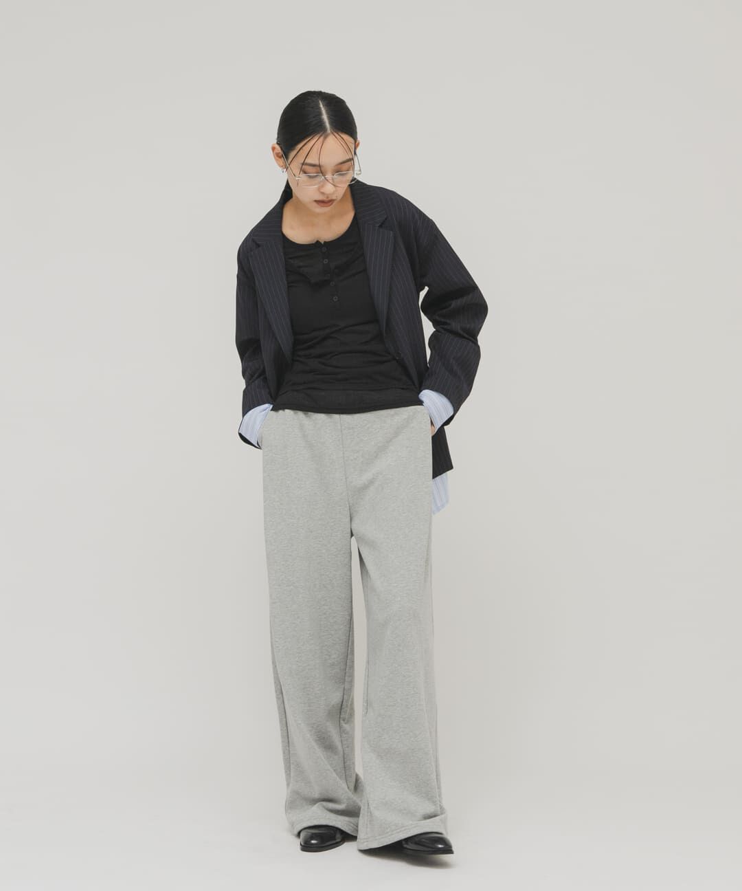  「レイヤードヘンリーネックTEE」|Tシャツ・カットソー|