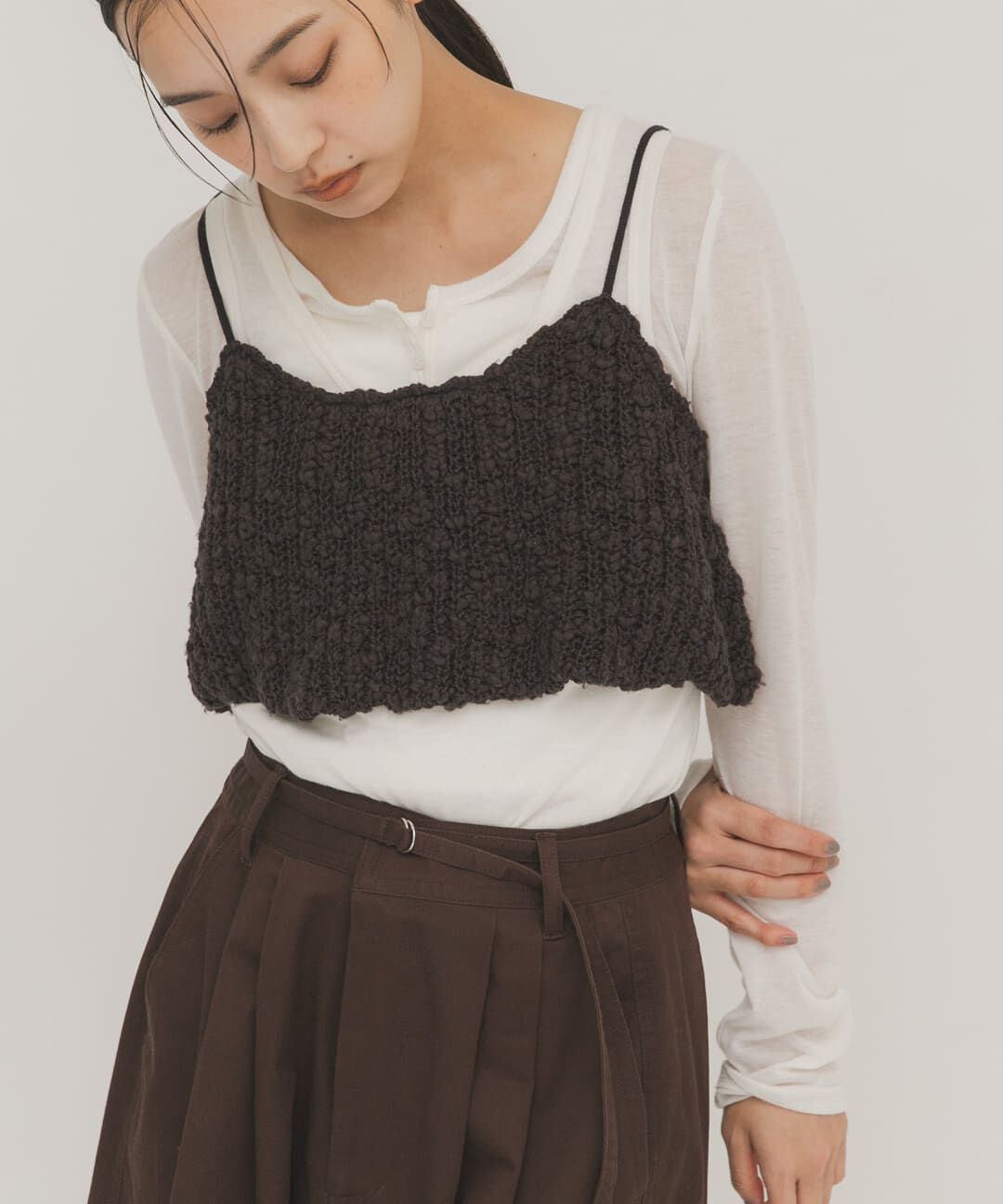 「バルーンニットビスチェ」|ニット・セーター|