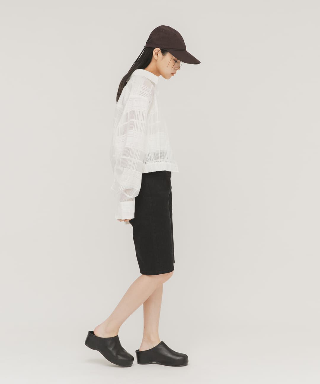  「シアーチェックコンパクトシャツ」|シャツ・ブラウス|