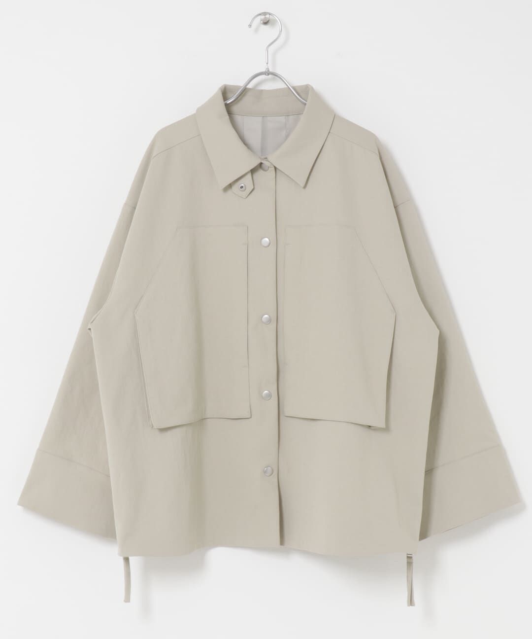  「ポケットディティールジャケット」|ノーカラーコート|