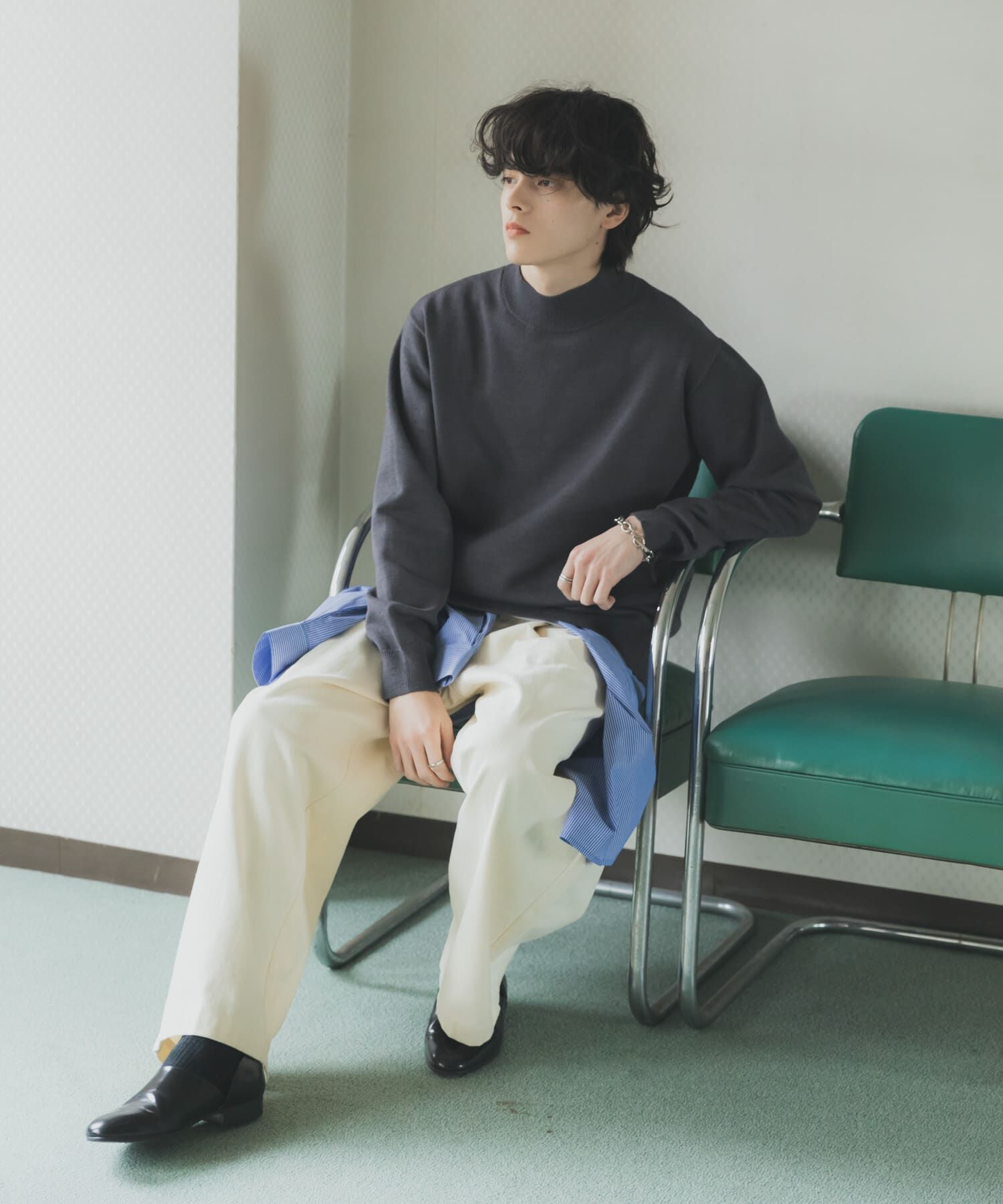 SENSE OF PLACE by URBAN RESEARCH「『一部WEB限定カラー』『洗濯可/毛玉防止』ストレッチモックネックニット」|ニット・セーター|