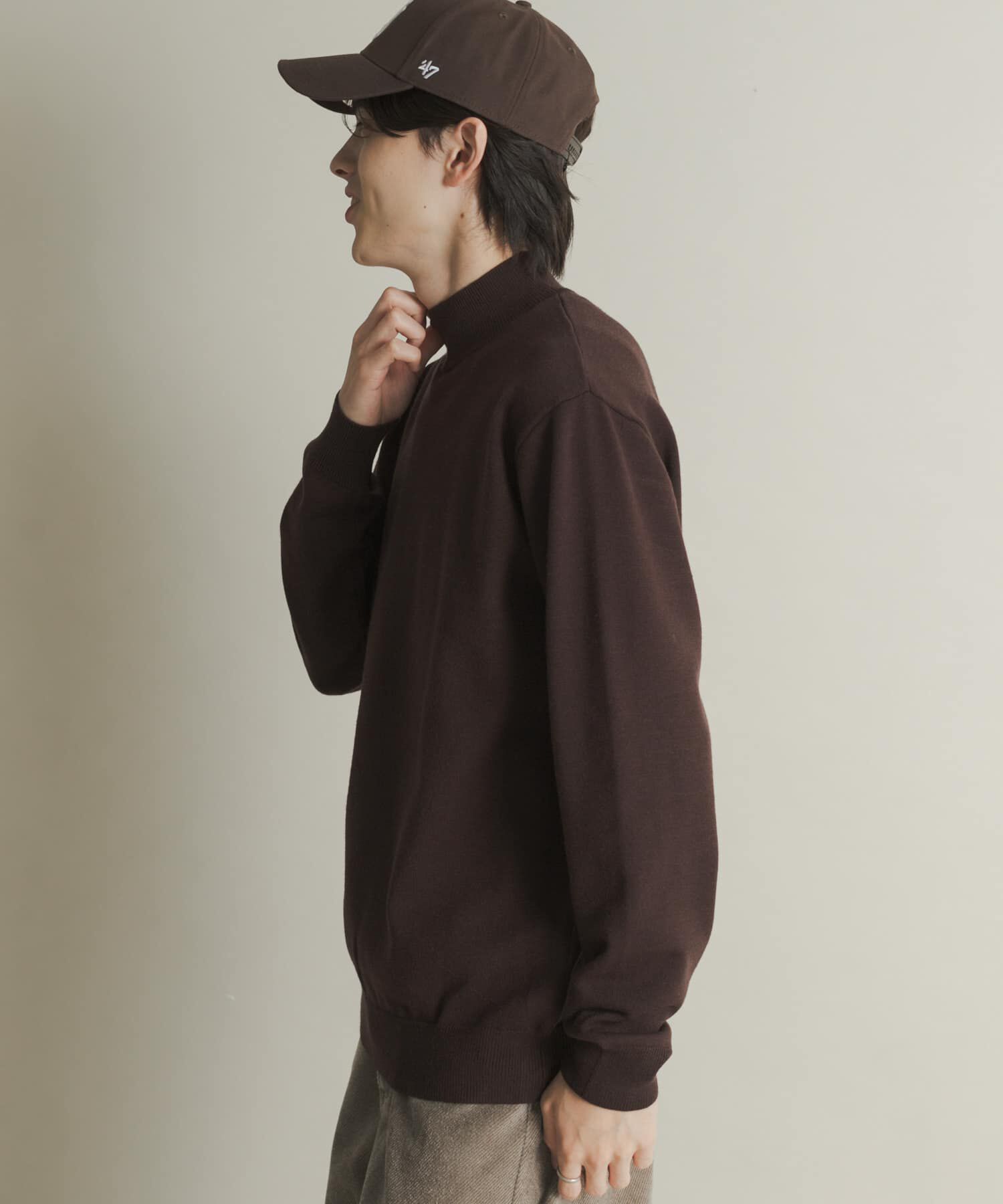 SENSE OF PLACE by URBAN RESEARCH「『一部WEB限定カラー』『洗濯可/毛玉防止』ストレッチモックネックニット」|ニット・セーター|