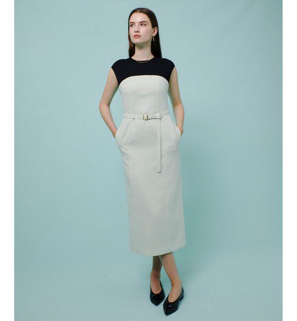 allureville「コンパクトツイルカットコンビワンピース」|ワンピース|