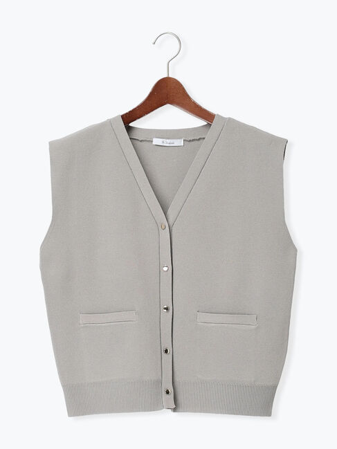 総針ポケット付きVネックベスト《2026 spring catalog item》（Te