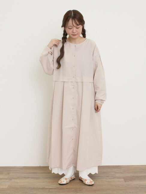 Samansa Mos2「【ゆべし&times;Samansa Mos2】切替2WAYワンピース」|ワンピース|ベージュ