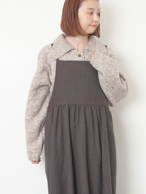 Samansa Mos2「襟付ニットカーディガン」|カーディガン|