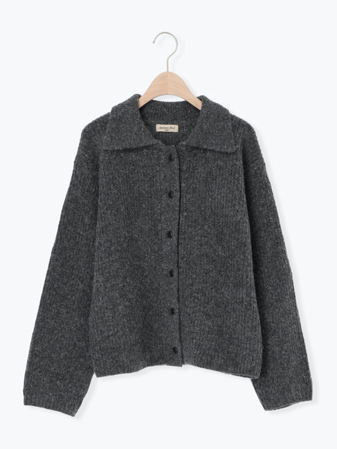 Samansa Mos2「襟付ニットカーディガン」|カーディガン|