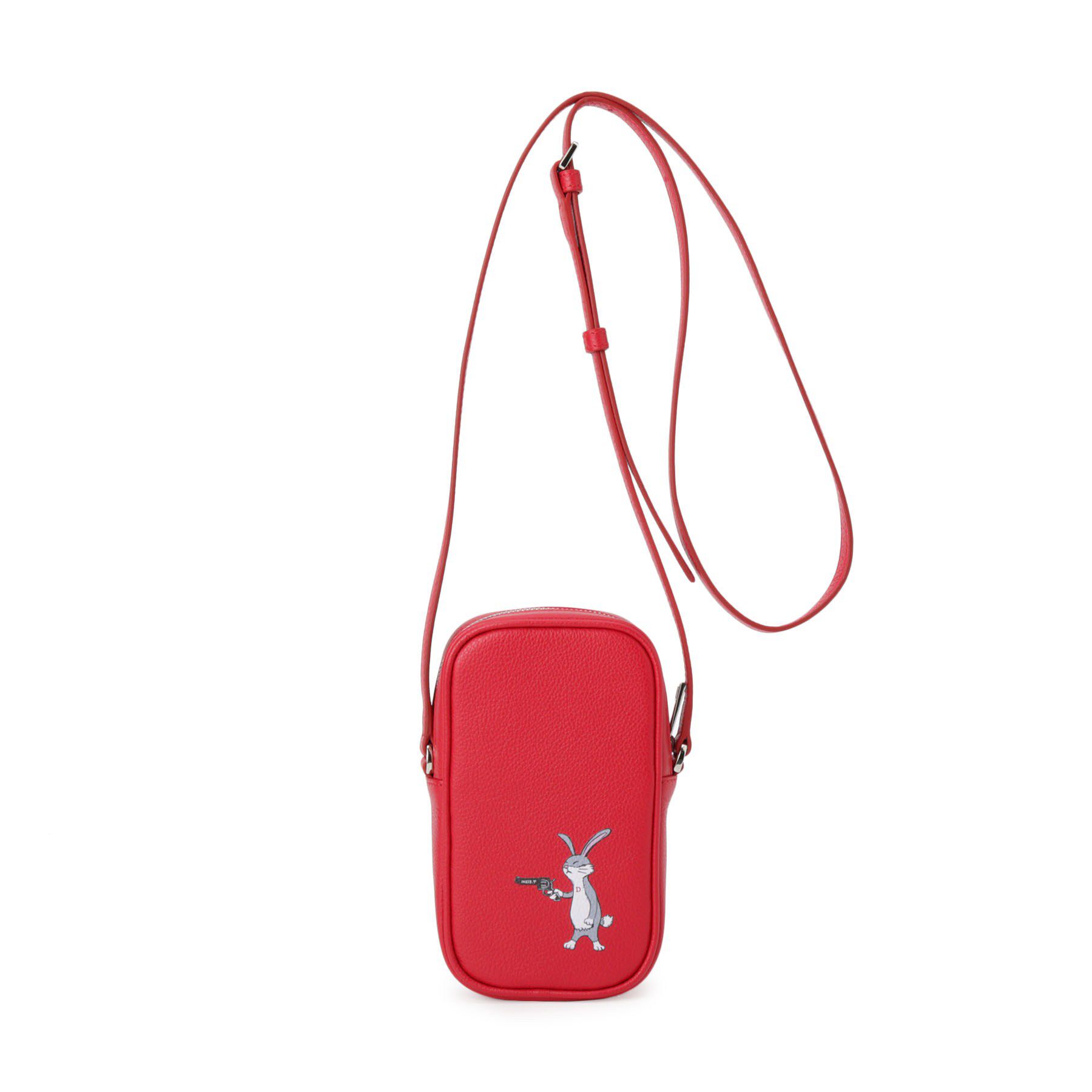 DRESSTERIOR「ピストルラビットプリント ショルダーポーチ」|ショルダー・メッセンジャー|レッド(062)