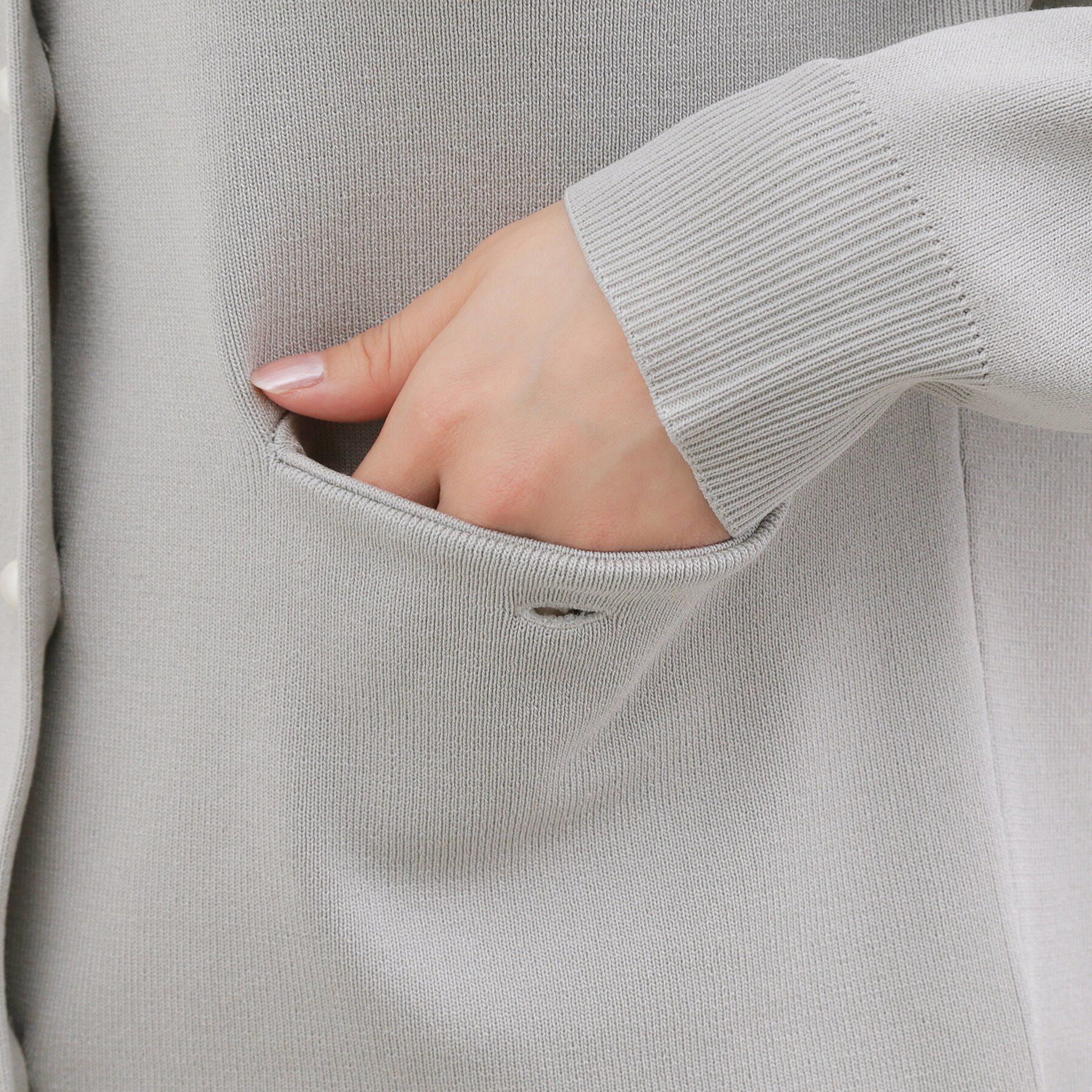 grove「【SETUP対応】パール調釦ニットカーディガン」|カーディガン|