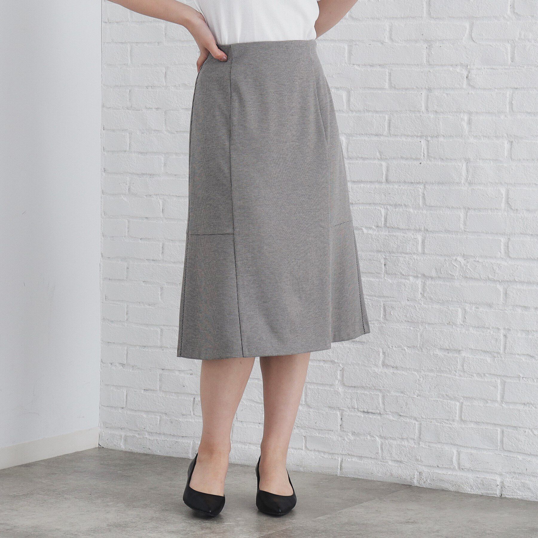 index「《5色展開/S-LLサイズ》ストレッチマーメイドスカート/セットアップ対応【洗濯機洗い可/イージーケ」|スカート|ブラック(219)