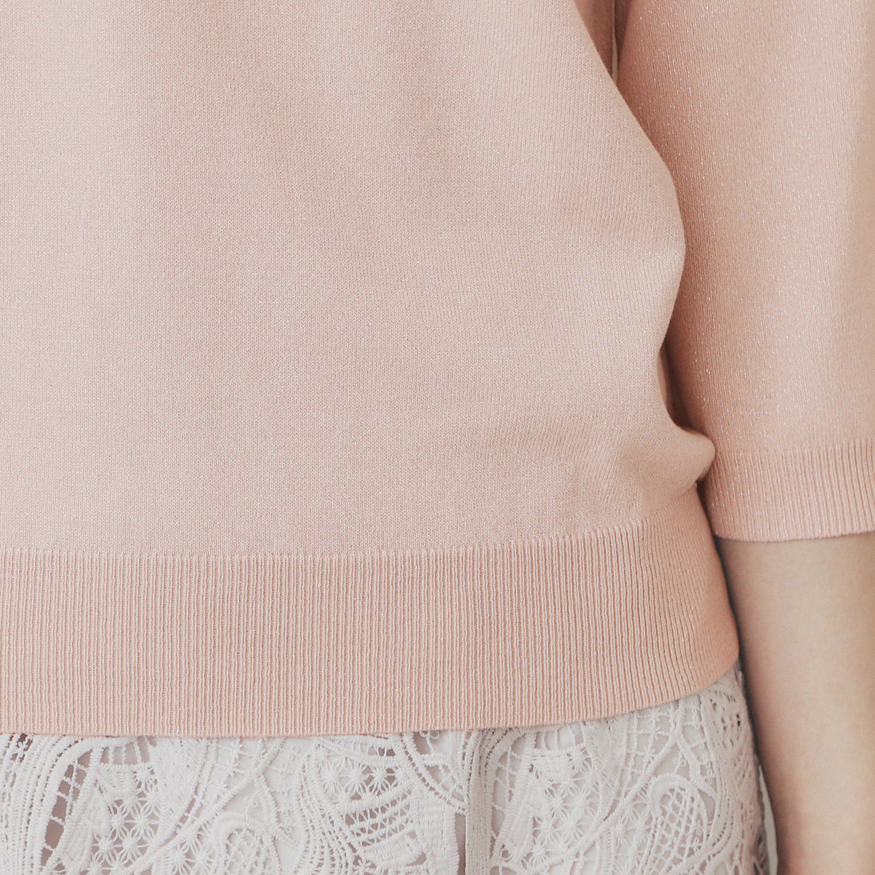 index「《7色展開/XS-LLサイズ》クルーネックデザインスリーブニット【洗濯機洗い可】」|ニット・セーター|