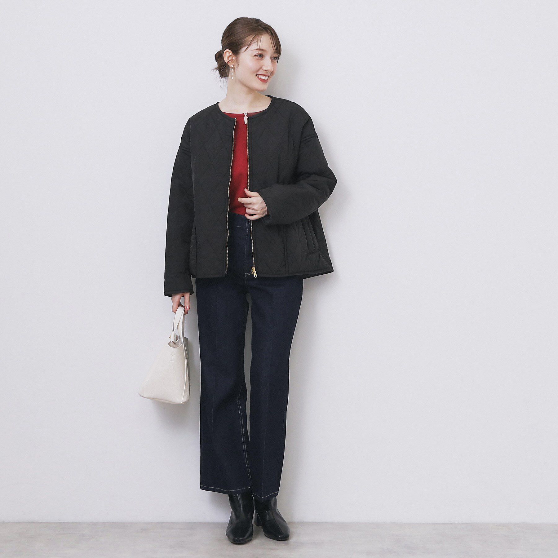 index「リバーシブル キルティングファーブルゾン【洗濯機OK】」|ブルゾン・スタジャン|