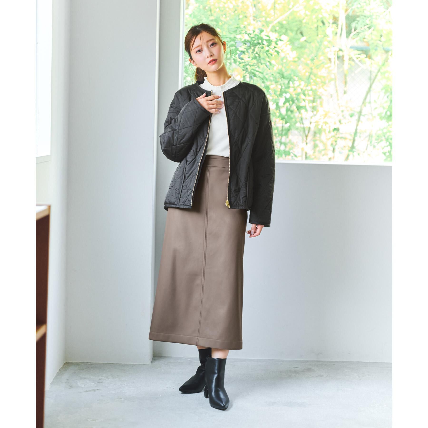 index「リバーシブル キルティングファーブルゾン【洗濯機OK】」|ブルゾン・スタジャン|