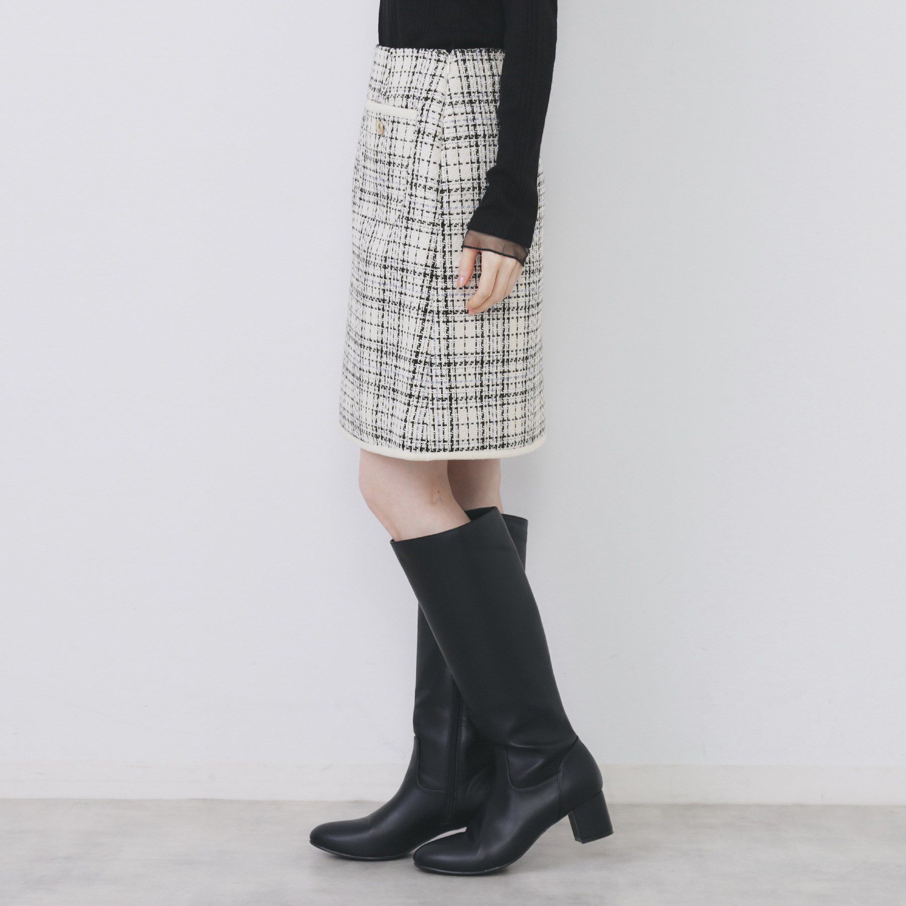 index「チェックツィードスカート/セットアップ対応【洗える】」|スカート|