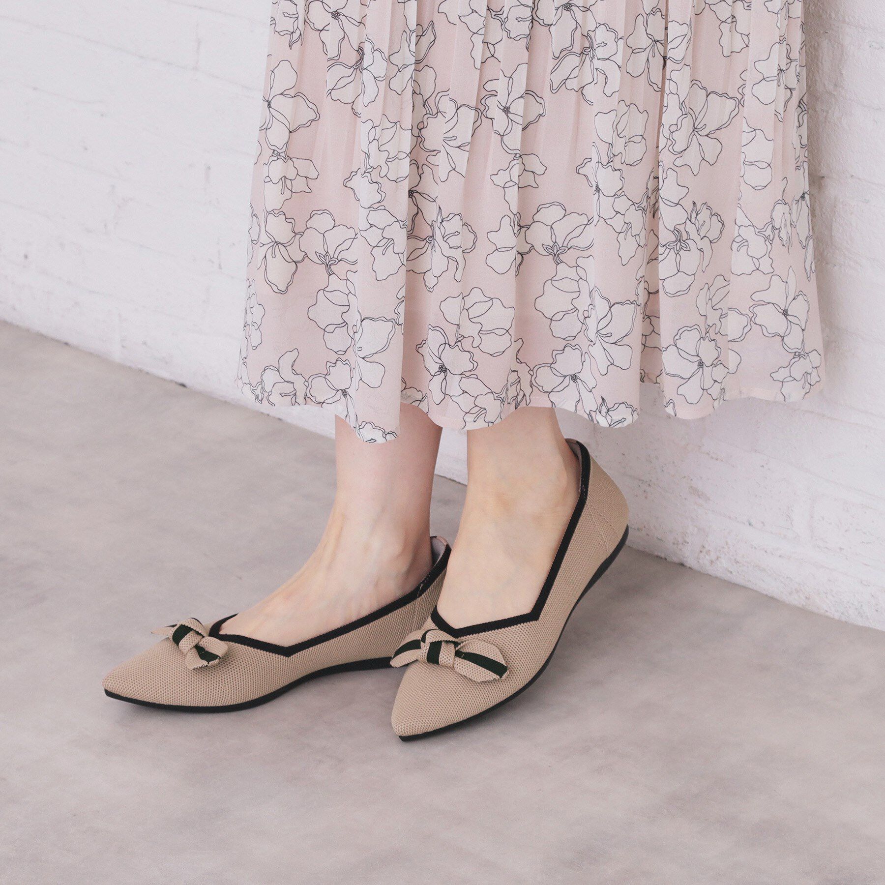 index「リボンデザインニットパンプス」|パンプス|