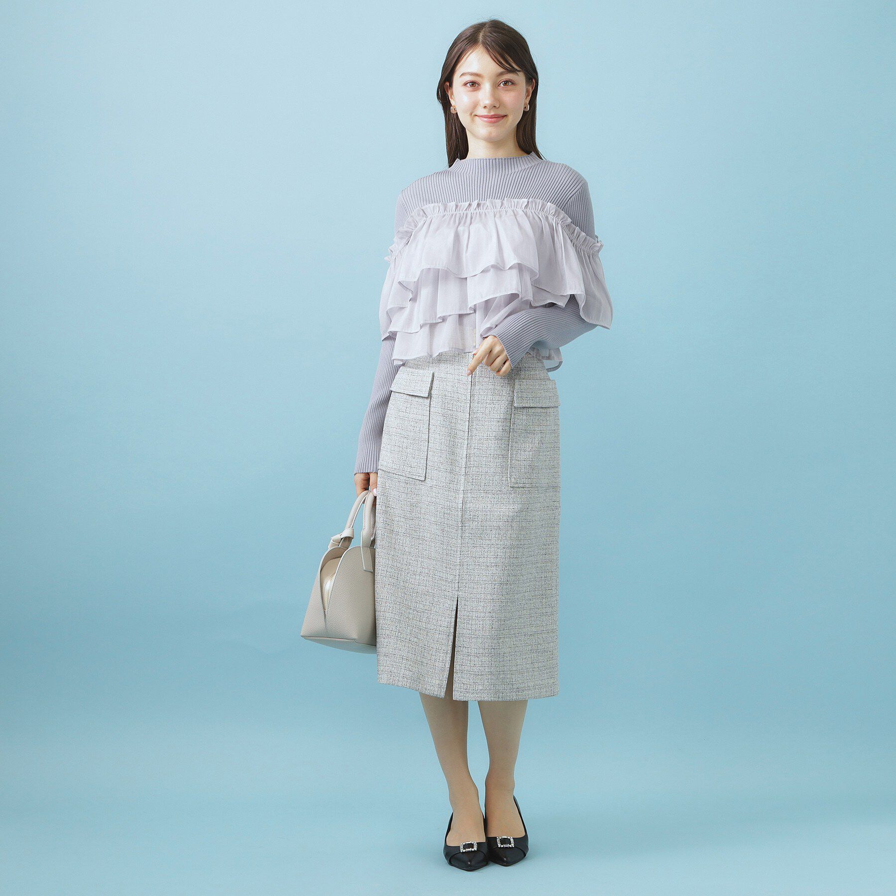 index「3wayフリルドッキングニット【洗濯機OK/坑ピル】」|ニット・セーター|