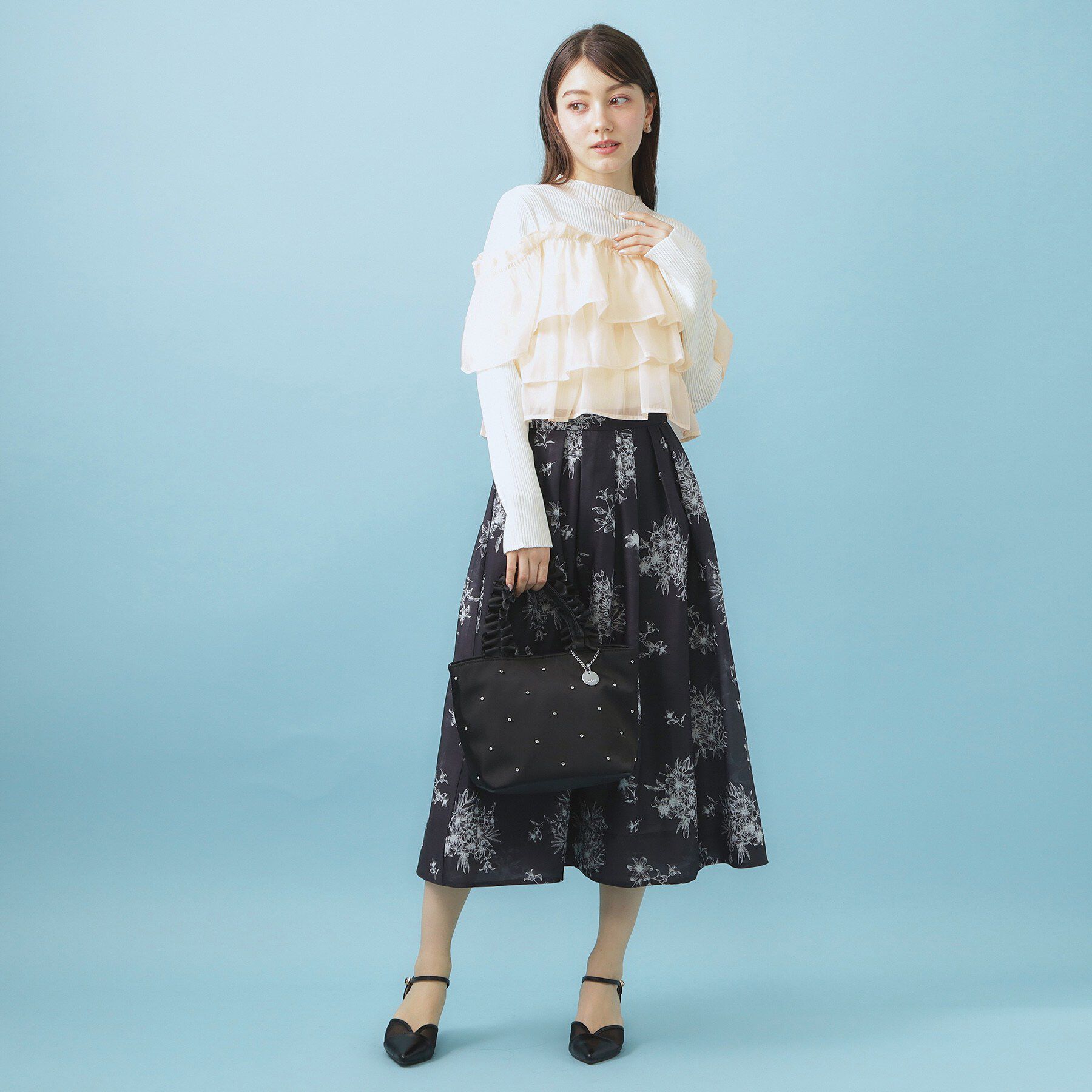 index「3wayフリルドッキングニット【洗濯機OK/坑ピル】」|ニット・セーター|