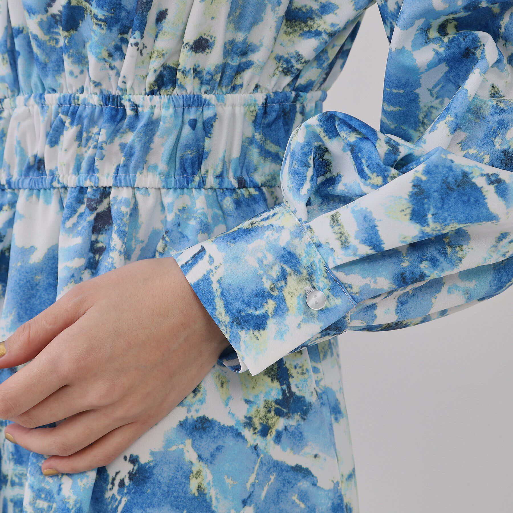 OPAQUE.CLIP「ぼかしフラワープリントワンピース【洗濯機洗い可】」|ワンピース|