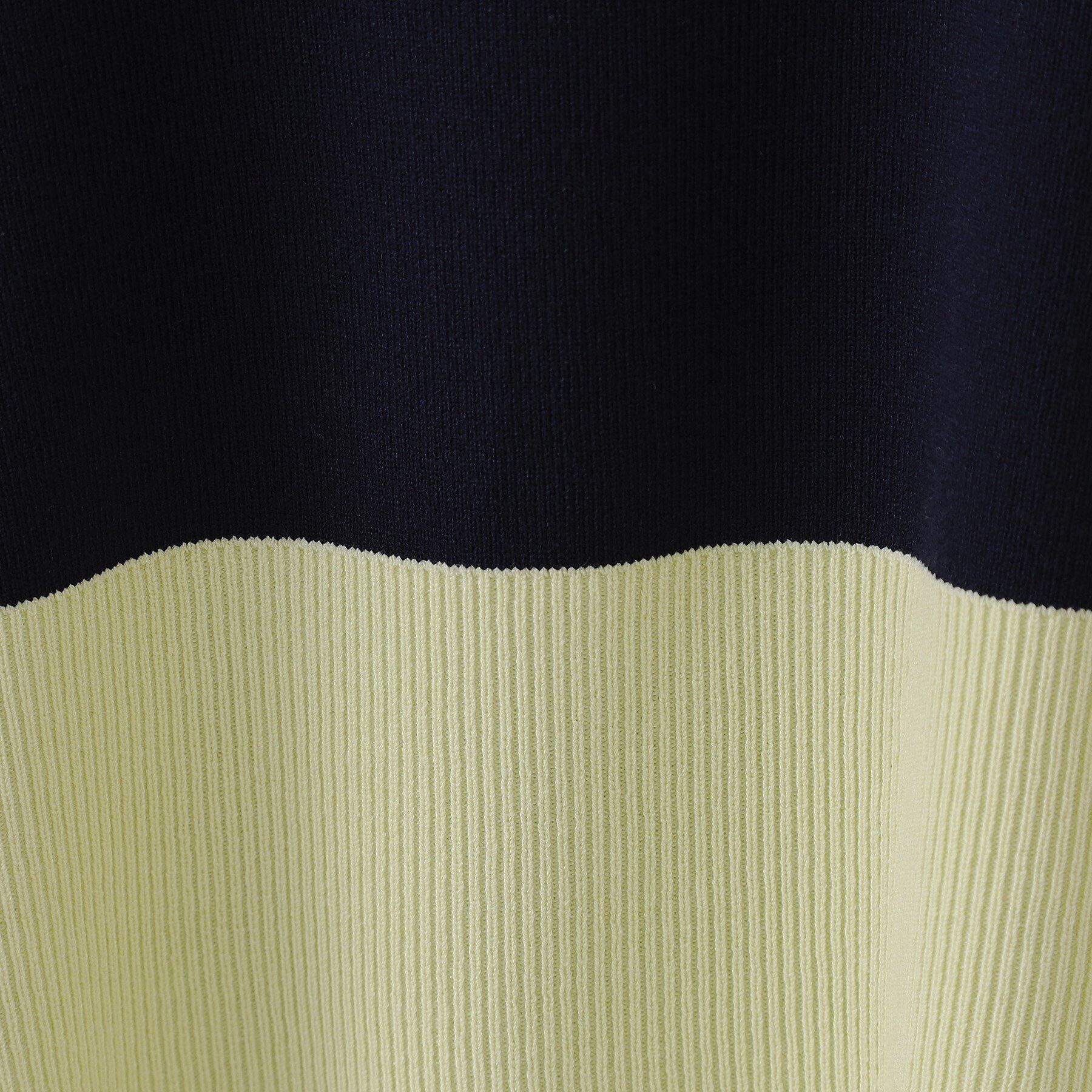 OPAQUE.CLIP「バイカラーボクシーニット【洗濯機洗い可】」|ニット・セーター|