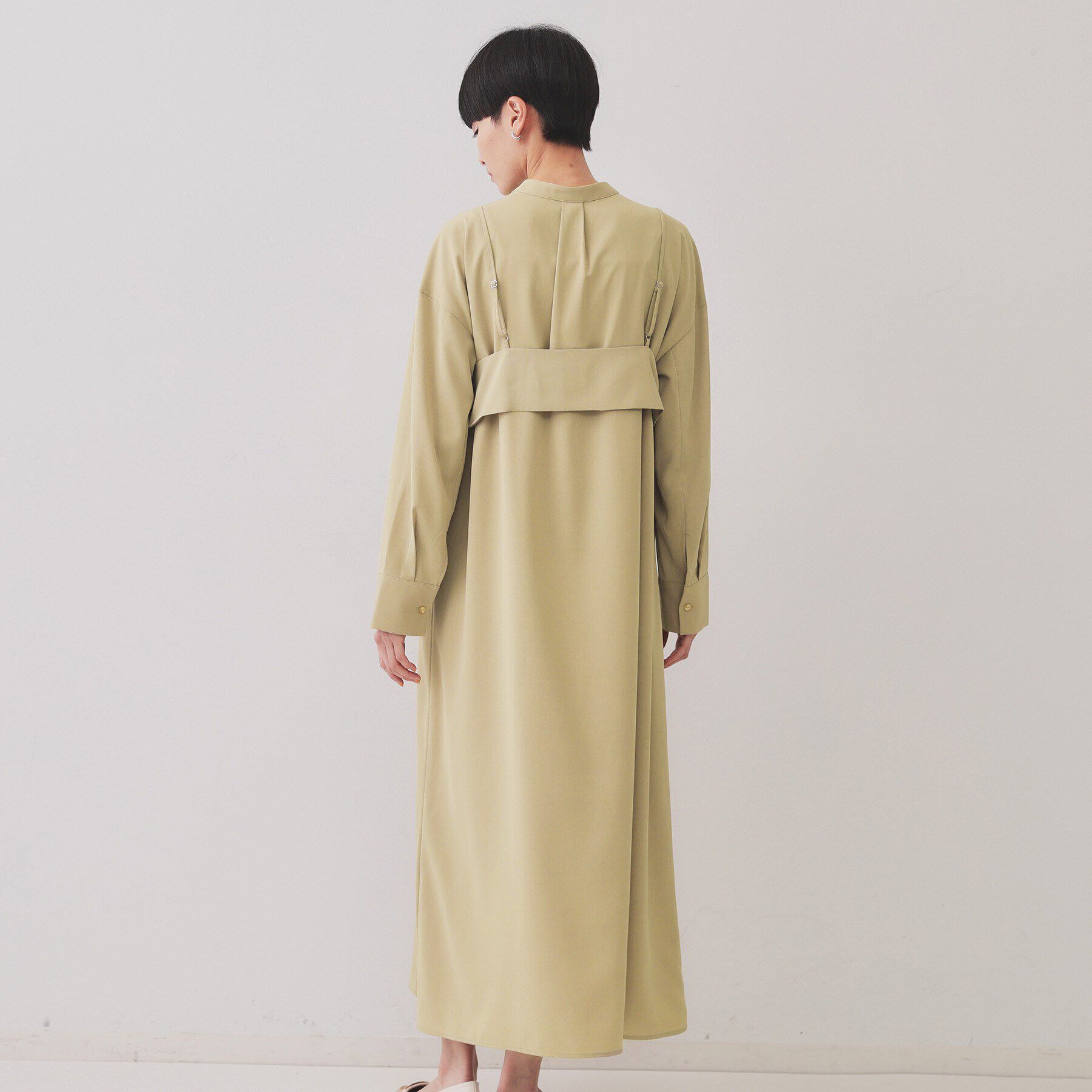 OPAQUE.CLIP「《andGIRL掲載》ビスチェセットシャツワンピース【洗濯機洗い可】」|ワンピース|