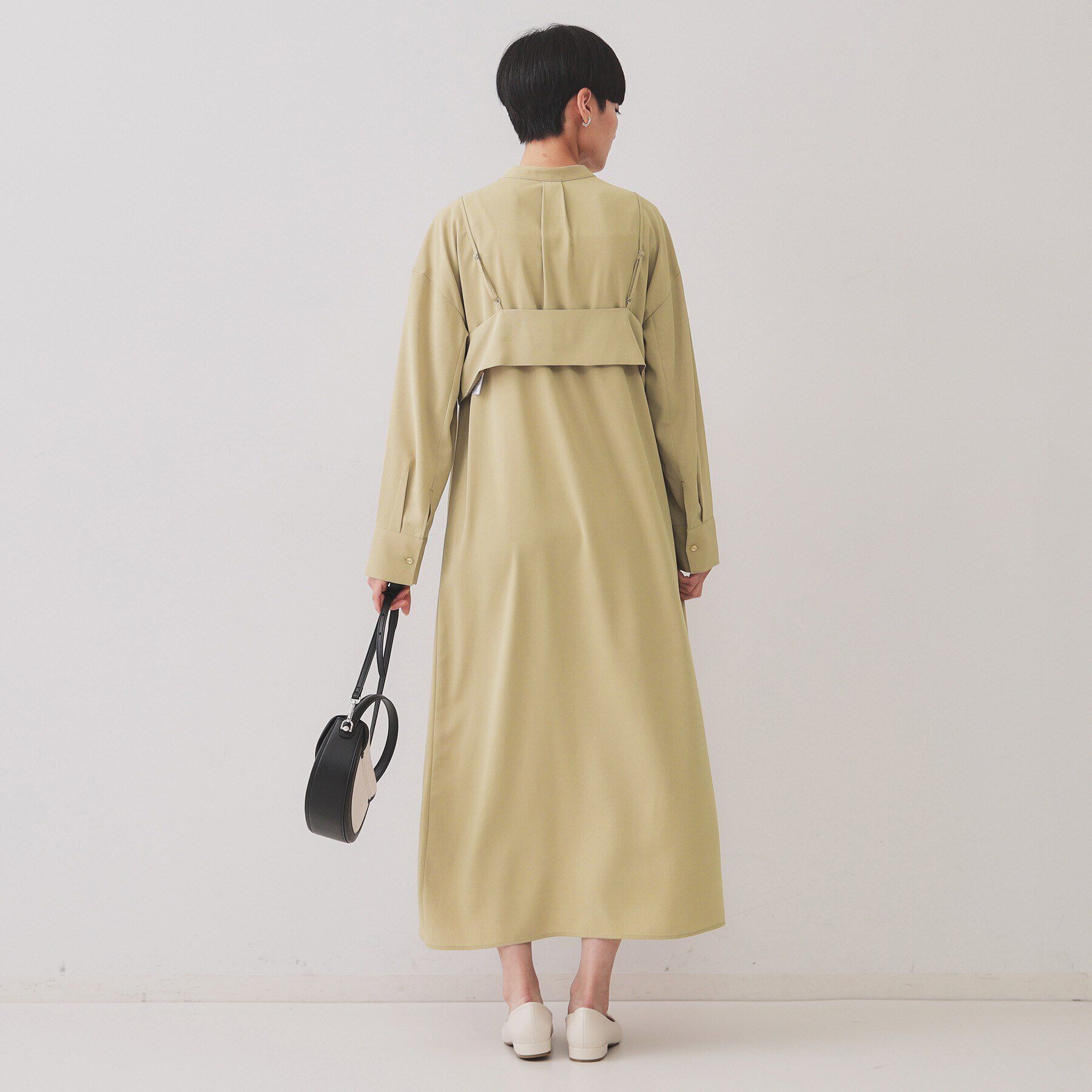 OPAQUE.CLIP「《andGIRL掲載》ビスチェセットシャツワンピース【洗濯機洗い可】」|ワンピース|