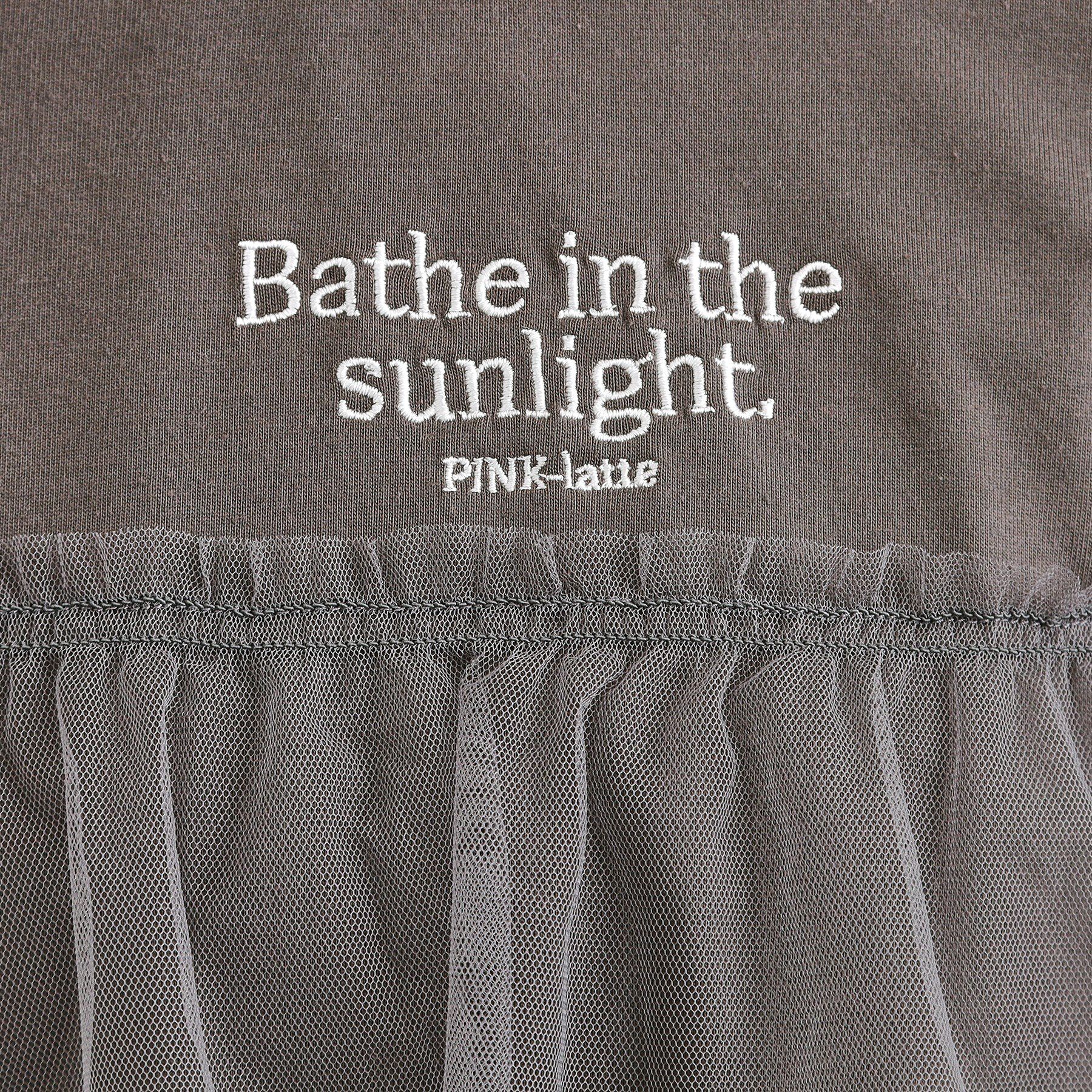 PINK-latte「チュールドッキングロンT」|Tシャツ・カットソー|