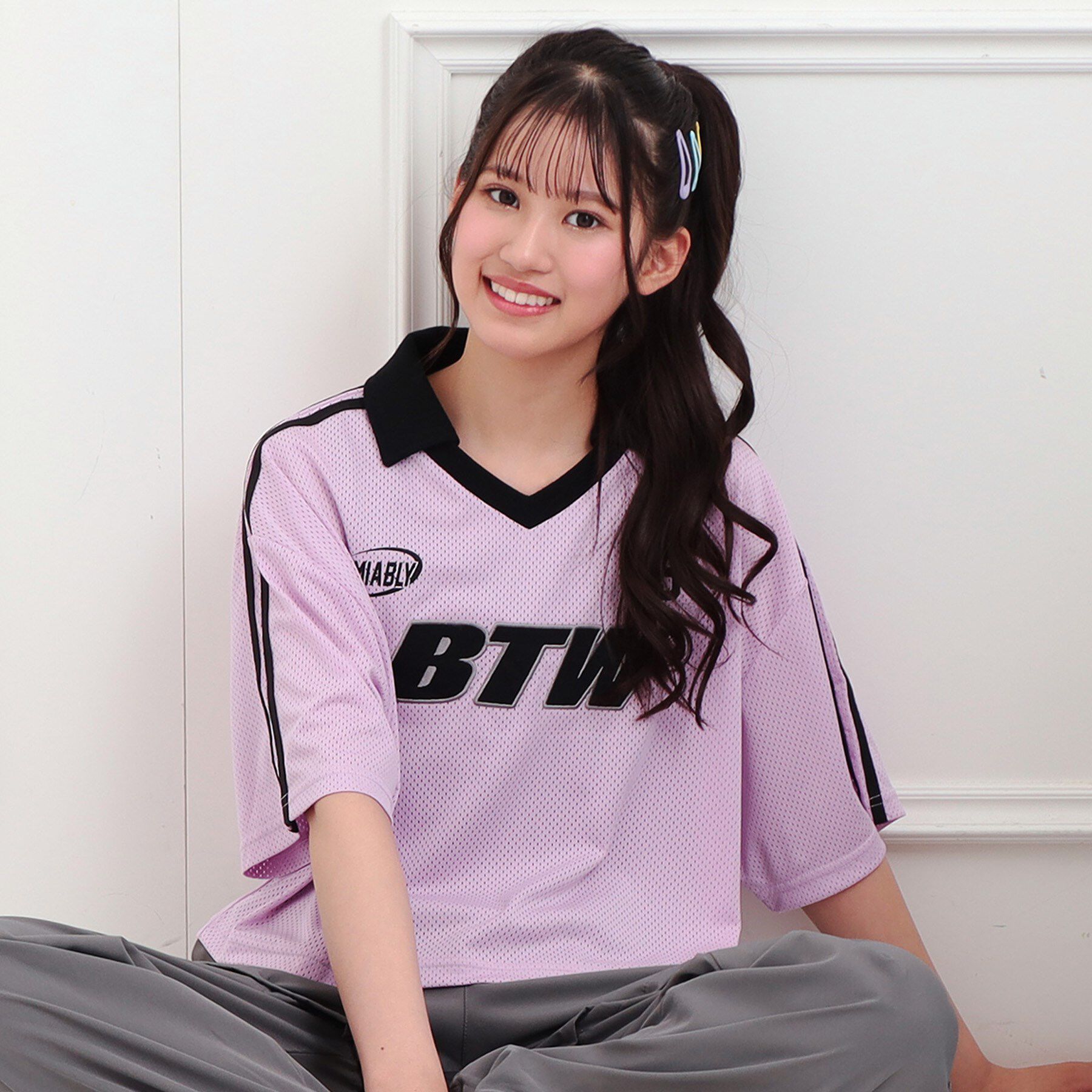 PINK-latte「【セットアイテム】衿付きVネックメッシュT＋タンクセット」|その他|