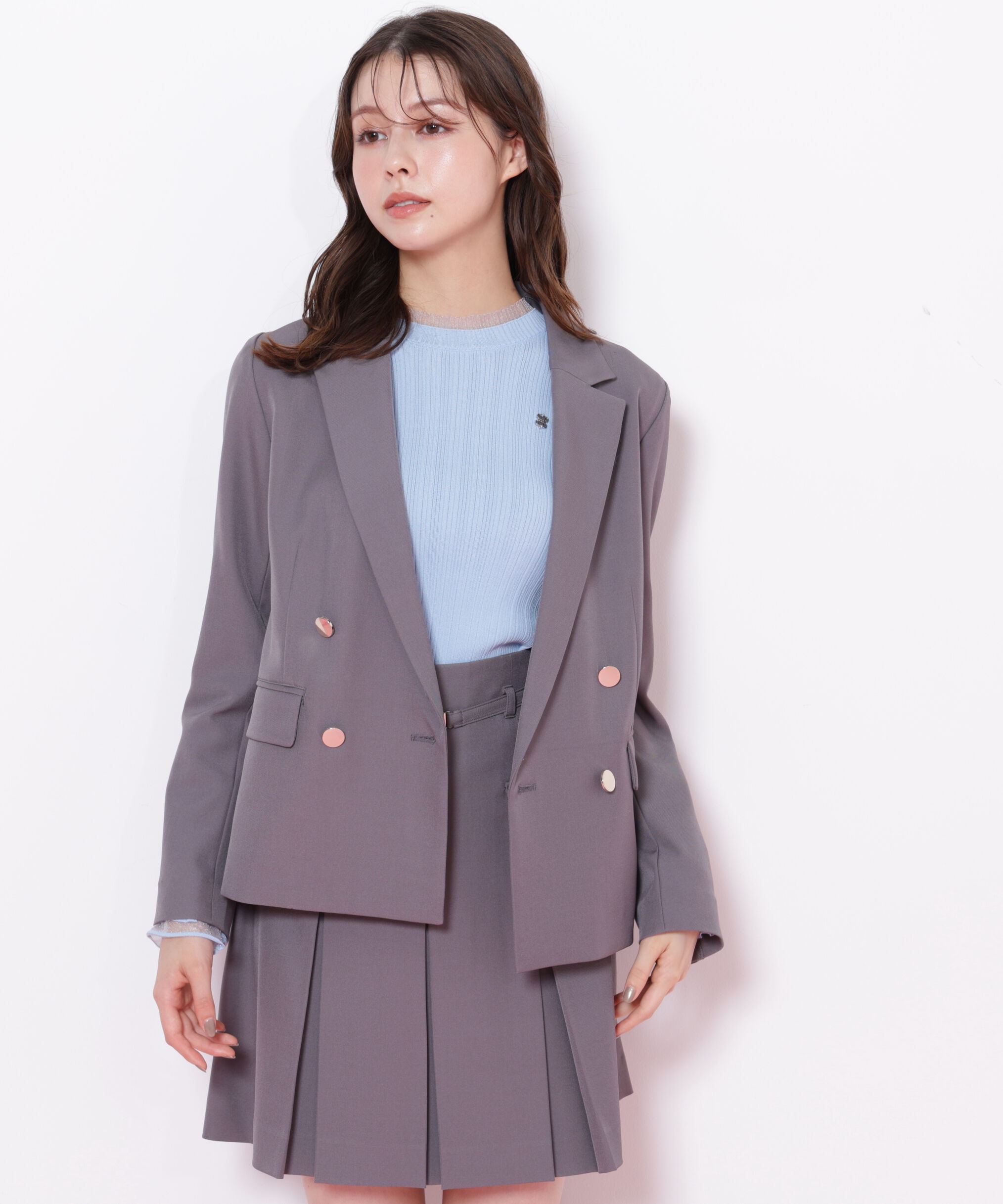  「＜セットアップ対応＞ベーシックツイルダブル釦ジャケット」|その他|