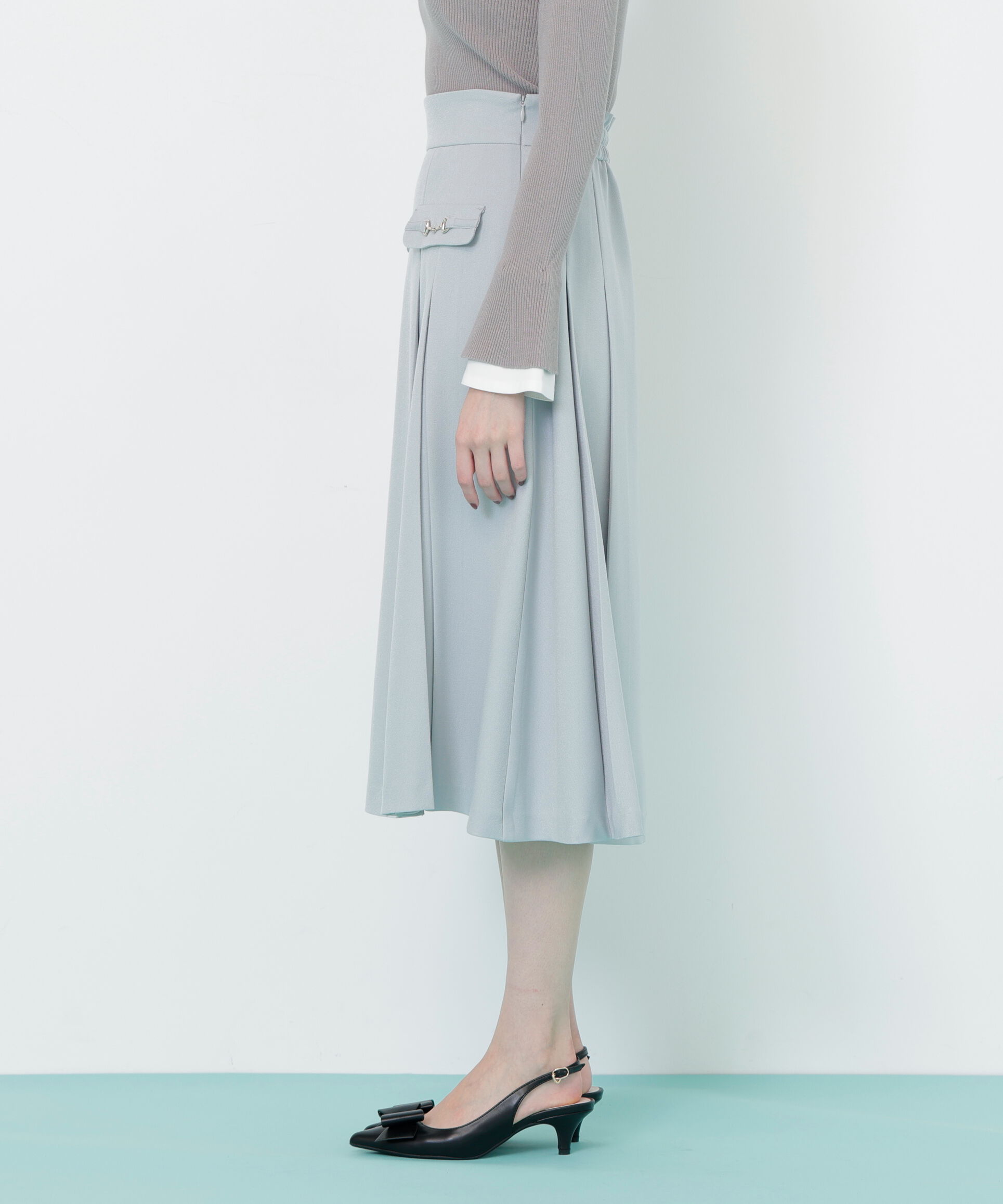  「ウーリッシュフラノタックフレアスカート」|スカート|