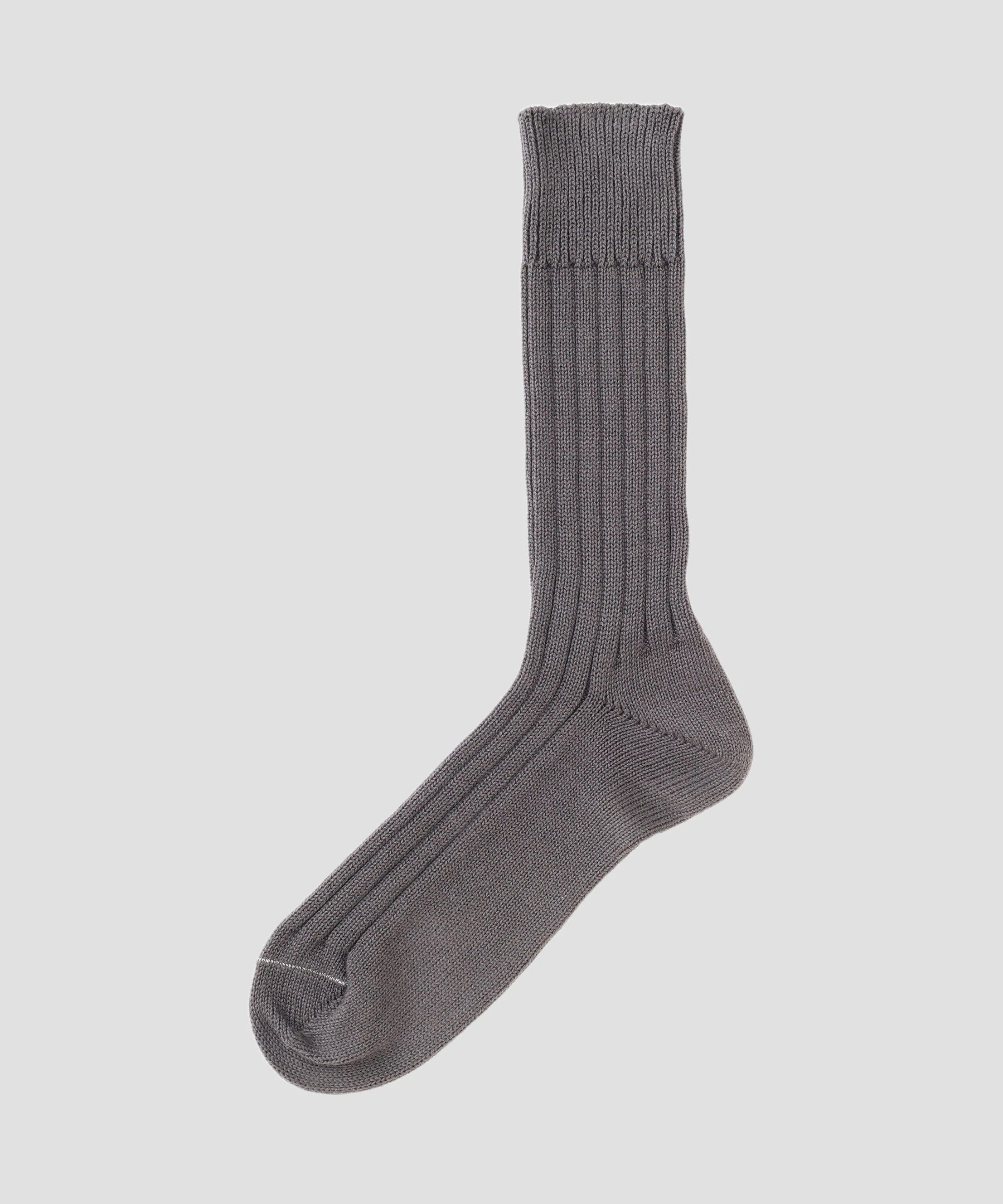 MARGARET HOWELL「COTTON RIB SOCKS」|ソックス|SLATE7