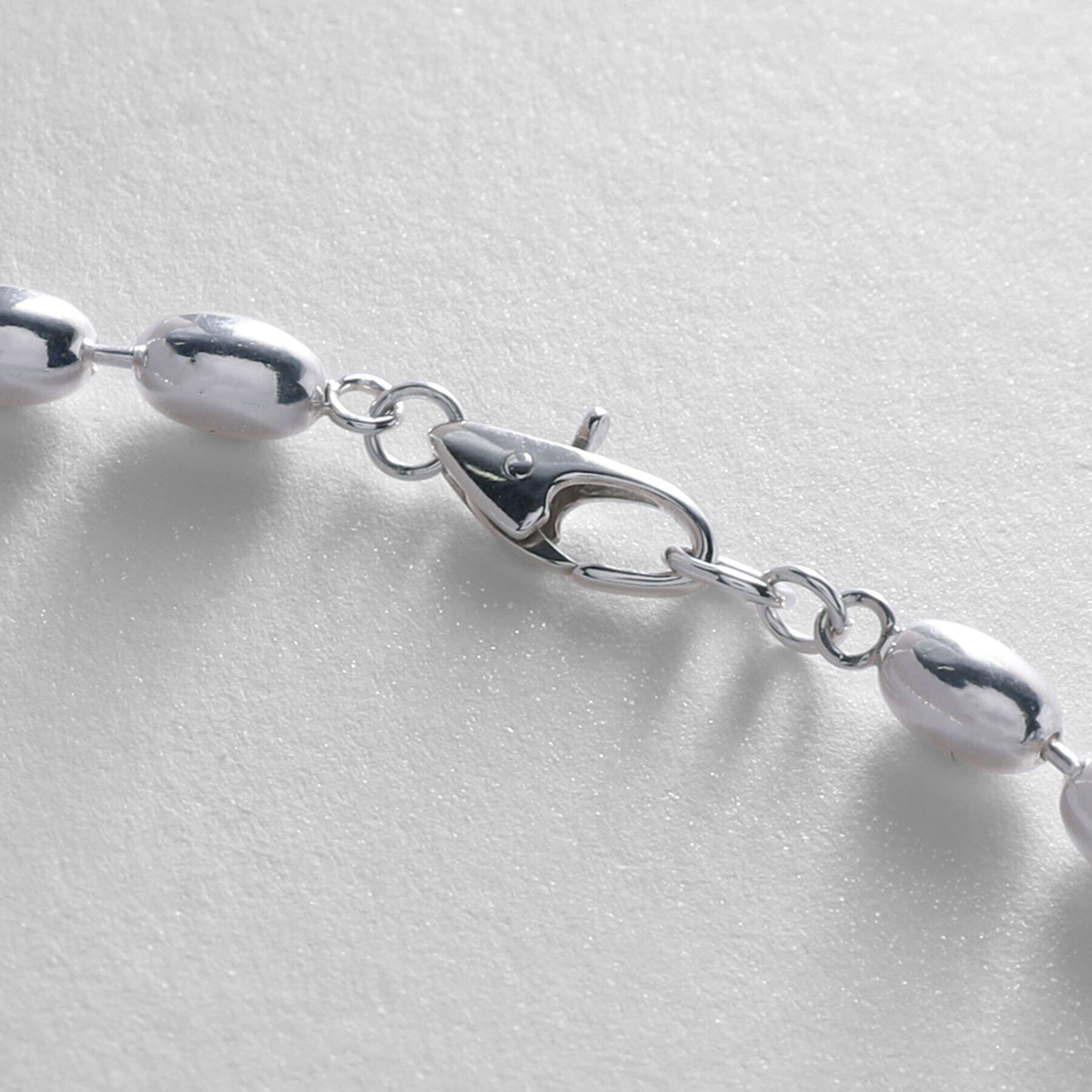 COCOSHNIK ONKITSCH「シルバー デザインチェーン オーバルボールL ネックレス」|ネックレス|