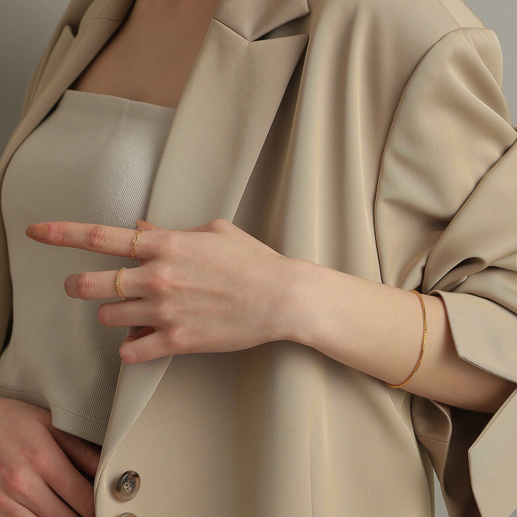 COCOSHNIK ONKITSCH「シルバー チェーンリング ベネチアン GP」|リング|