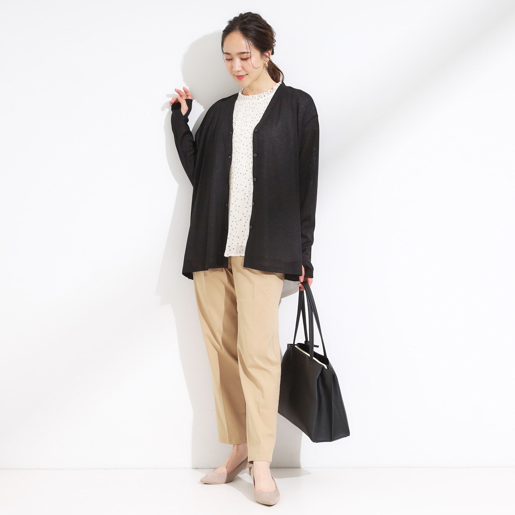 SHOO･LA･RUE「【S-LL/ひんやり/UV】手の甲まで隠れる トッパーカーディガン」|カーディガン|