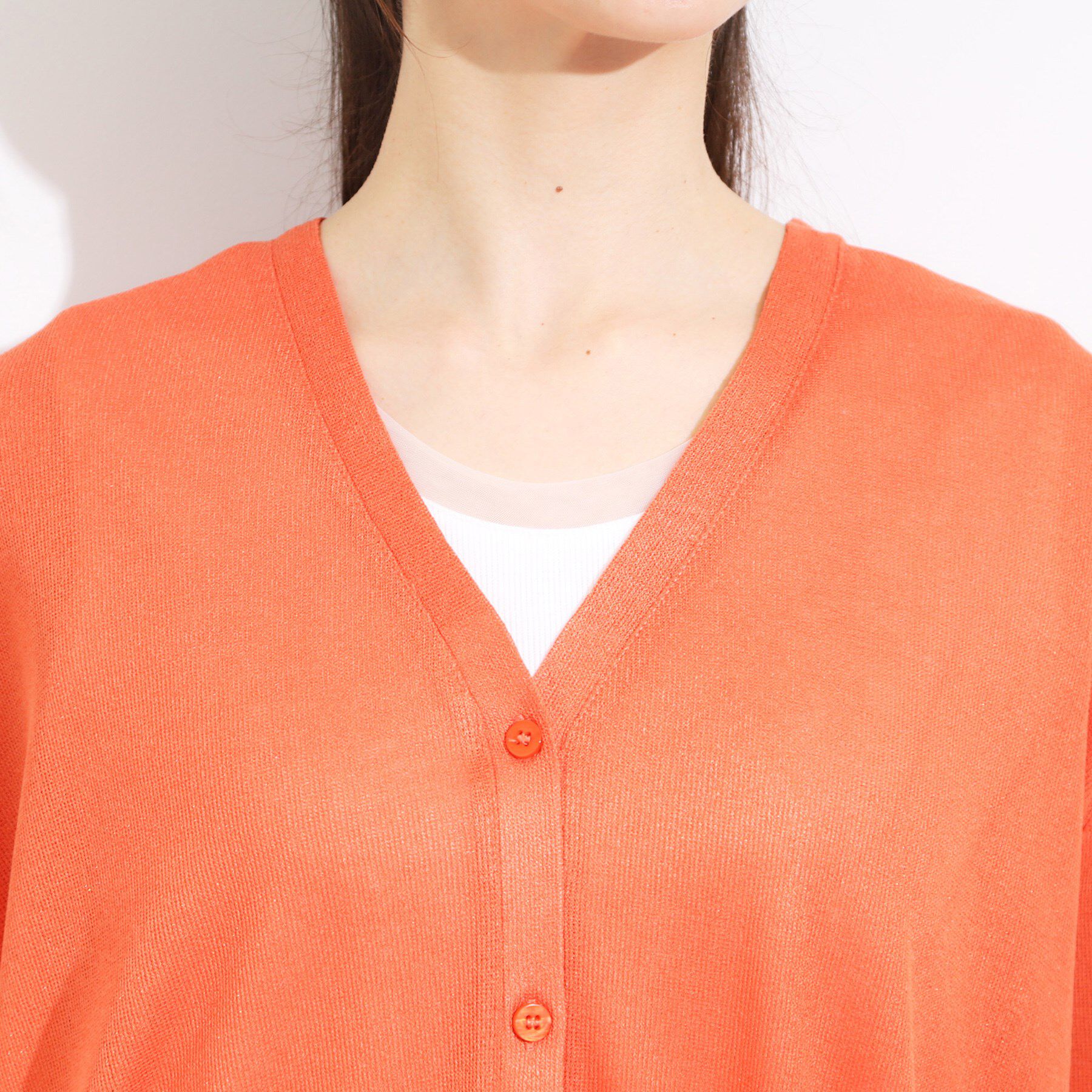 SHOO･LA･RUE「【S-LL/ひんやり/UV】手の甲まで隠れる トッパーカーディガン」|カーディガン|