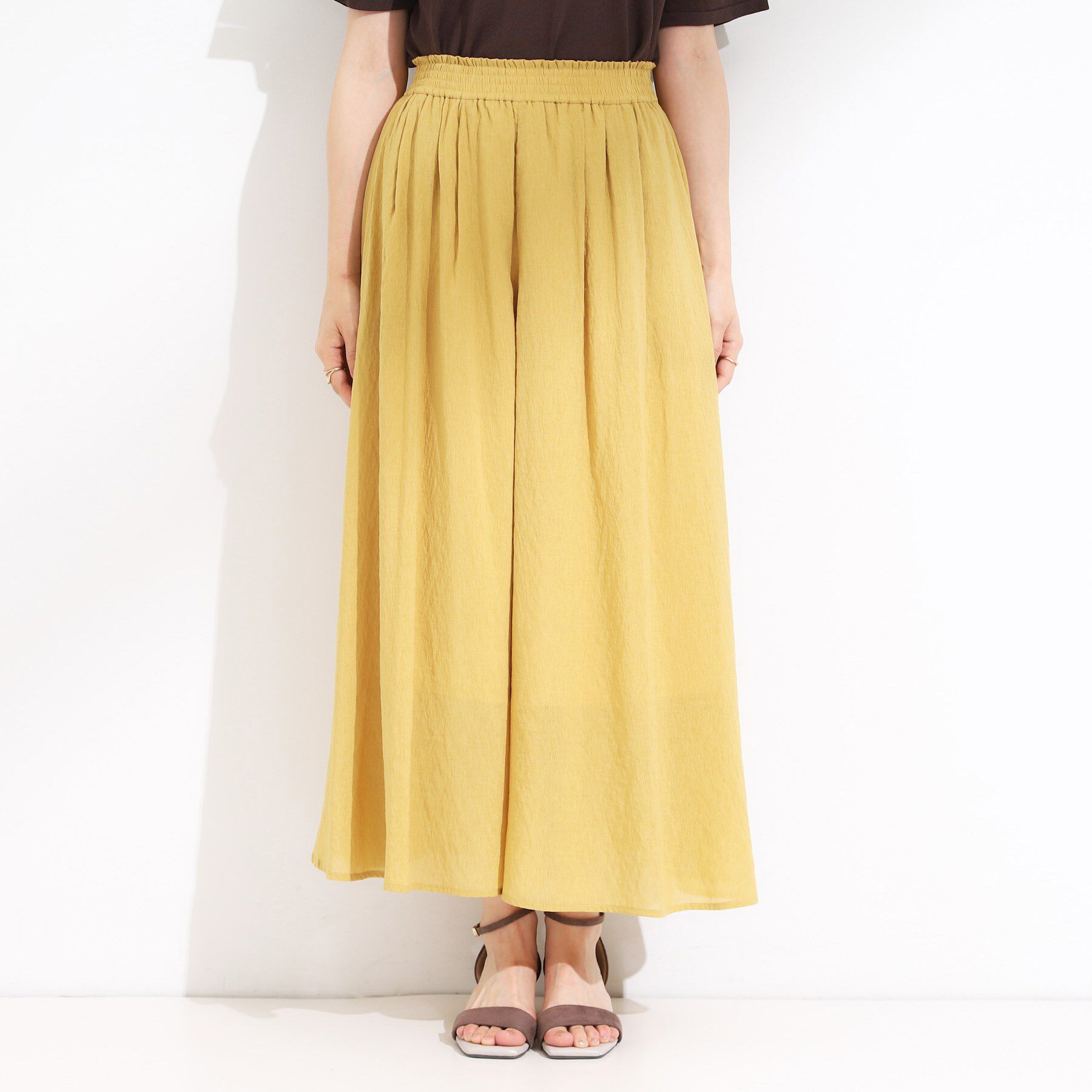 SHOO･LA･RUE「【S-LL/裏地ひんやり】エアリーで涼やか 大人のシアースカーチョ」|その他|