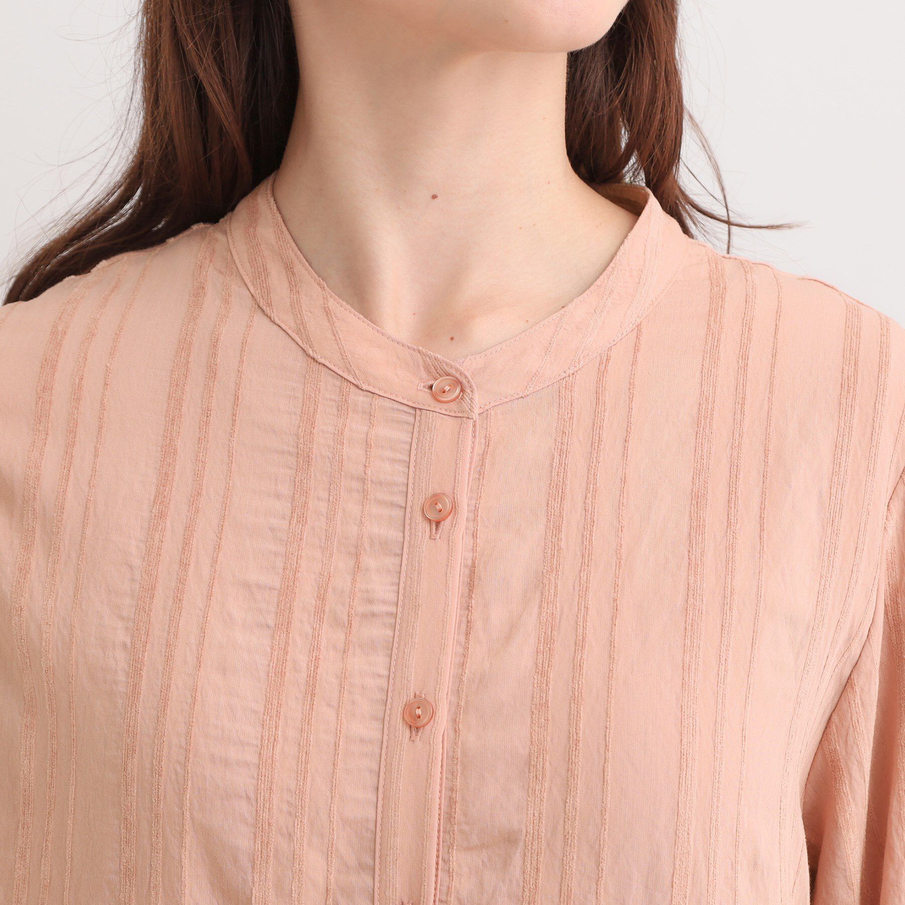 SHOO･LA･RUE「【S-LL】大人フェミニン ペプラム風フリルブラウス」|シャツ・ブラウス|