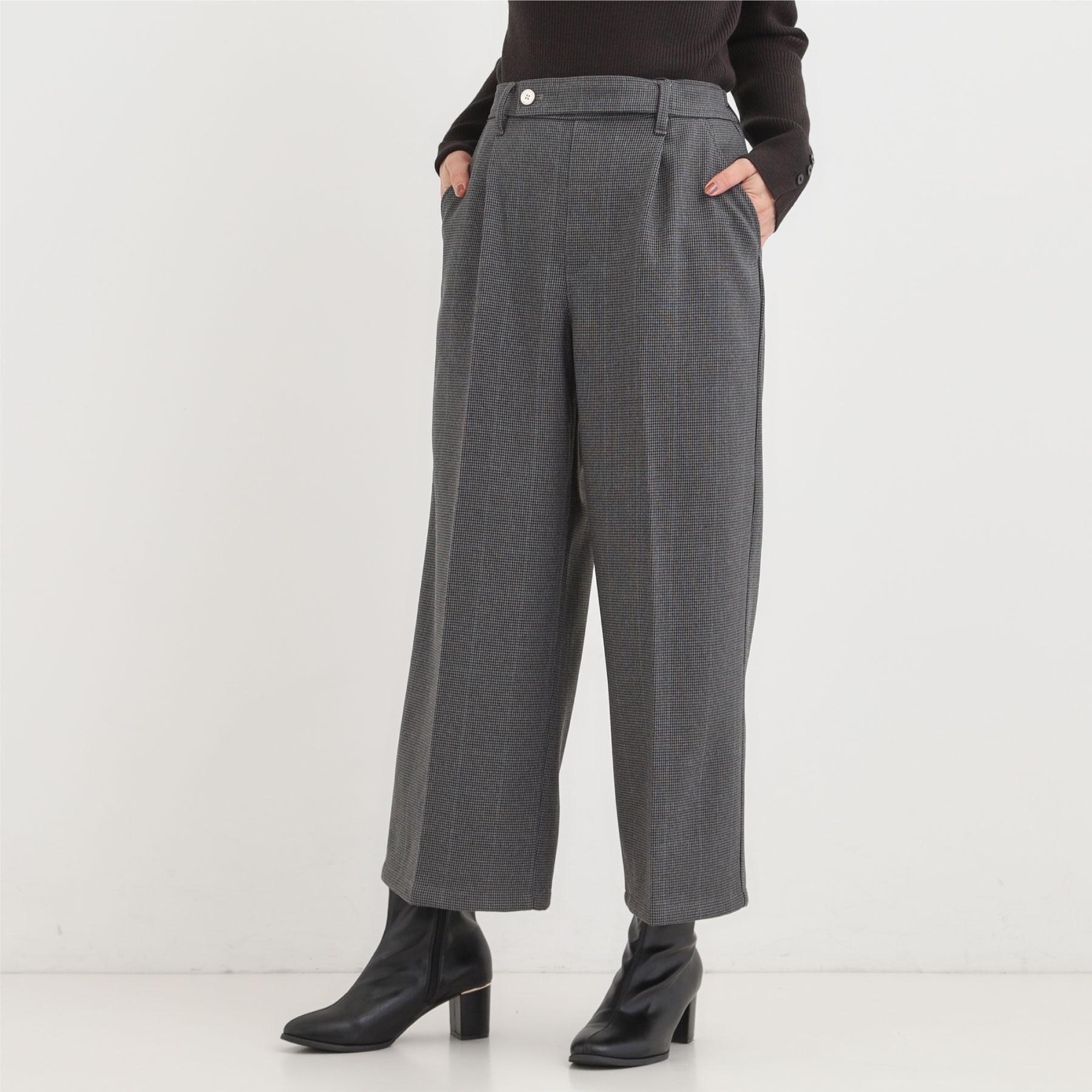 SHOO･LA･RUE「【着丈選べる】ウールフィールあったか裏起毛ワイドパンツ」|その他|