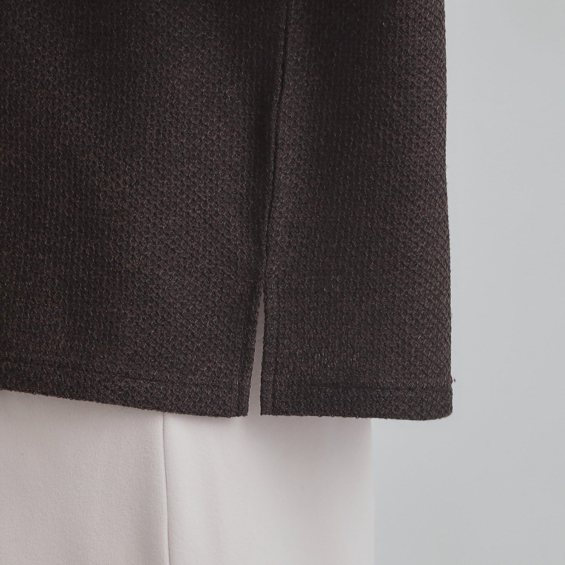 SHOO･LA･RUE「【あったか/洗濯機可/S-LL】インせず着られる モックネック ニットソートップス」|Tシャツ・カットソー|