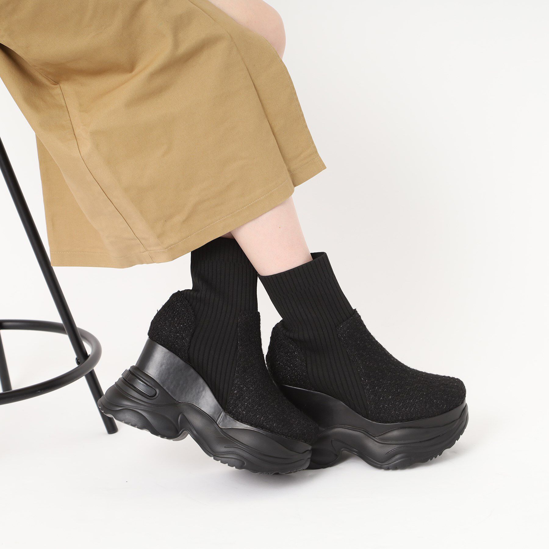 ESPERANZA「スニーカーソールニットショートブーツ」|ショートブーツ|