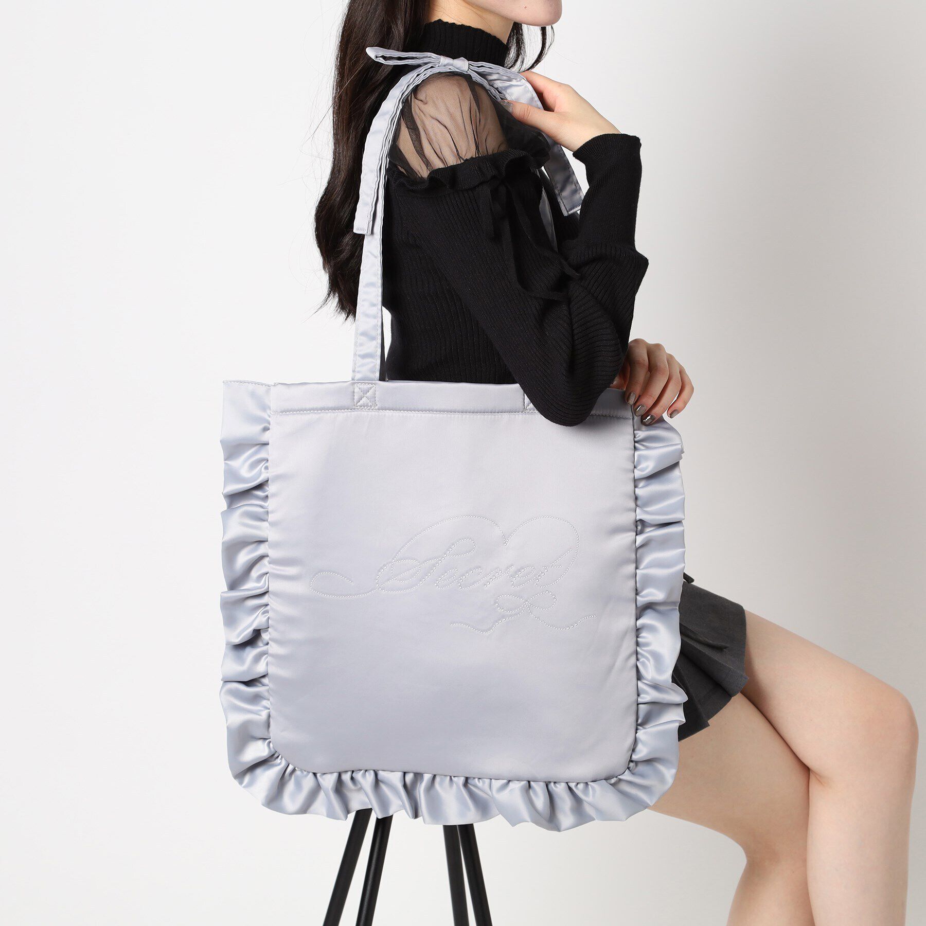 Ober Tashe「【新生活・新学期】ラインストーントートバッグ」|トートバッグ|