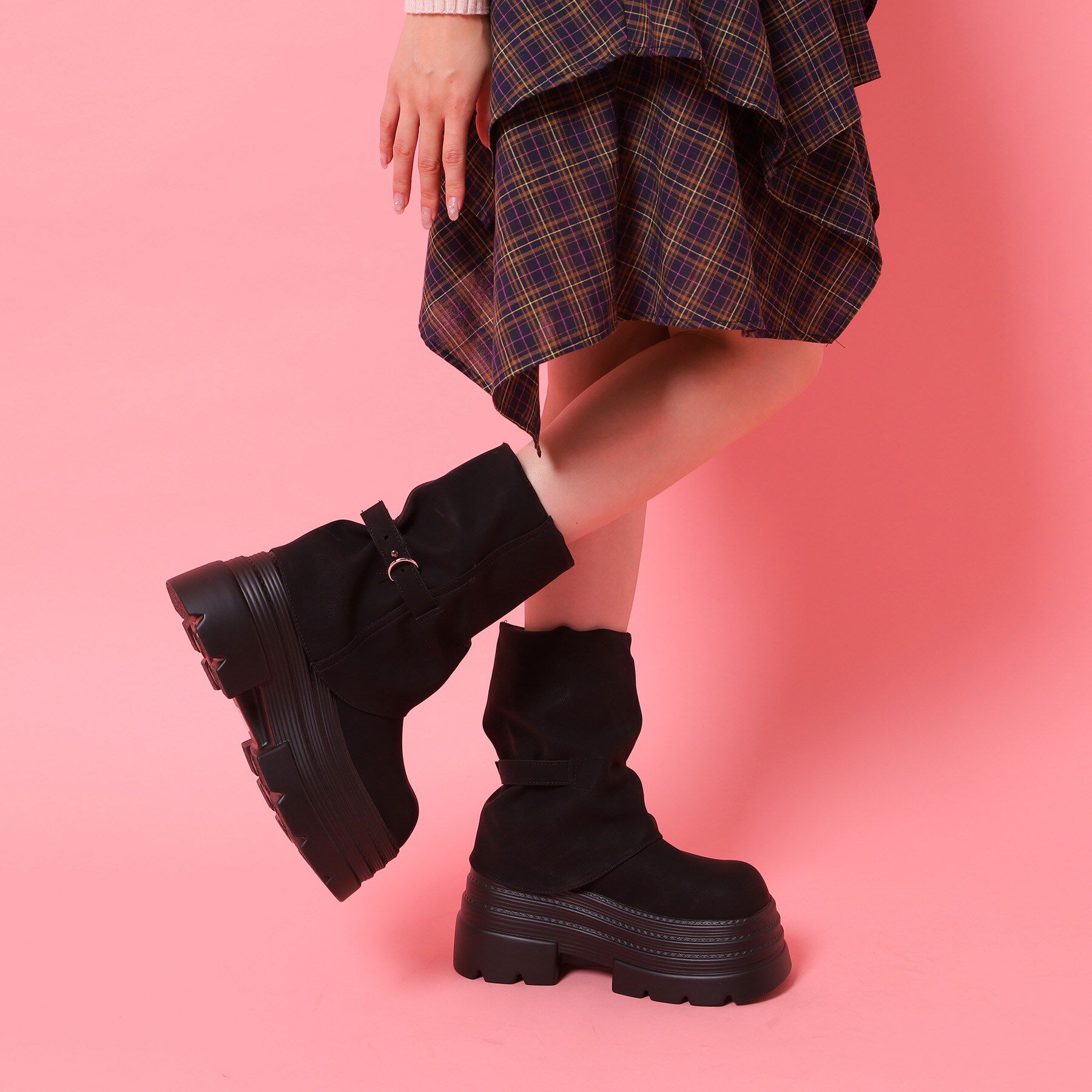 csT&P「厚底カバーブーツ」|ショートブーツ|