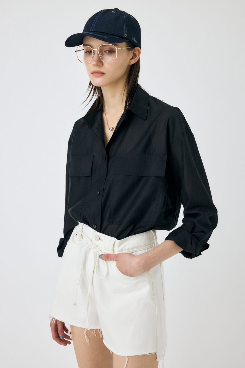MOUSSY「RIP MILITARY シャツ」|シャツ・ブラウス|BLK