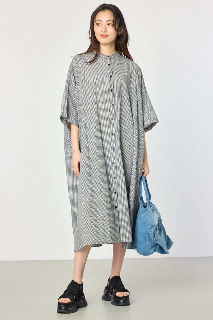 RODEO CROWNS「バンドカラールーズワンピース」|ワンピース|柄BLK5