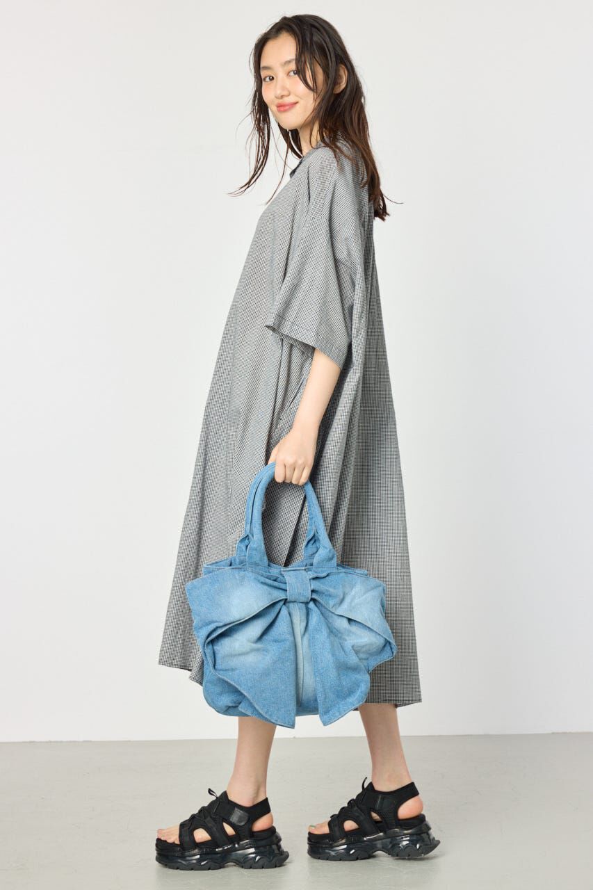 RODEO CROWNS「バンドカラールーズワンピース」|ワンピース|